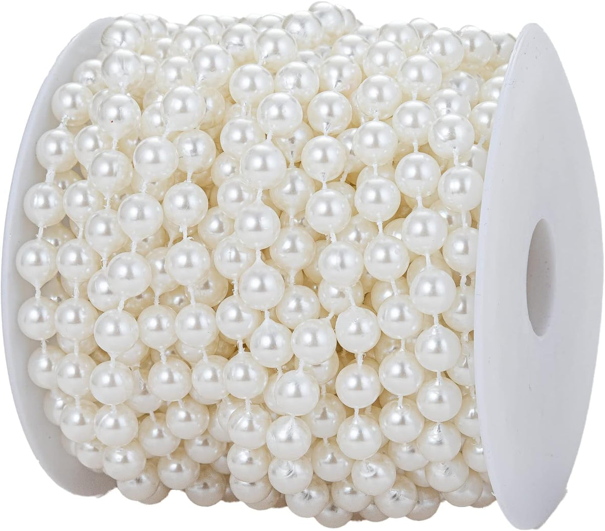 8mm Crafts Faux Pearl Beads Garland Pearl Bead Roll Strand of Pearls to Decorate Floral