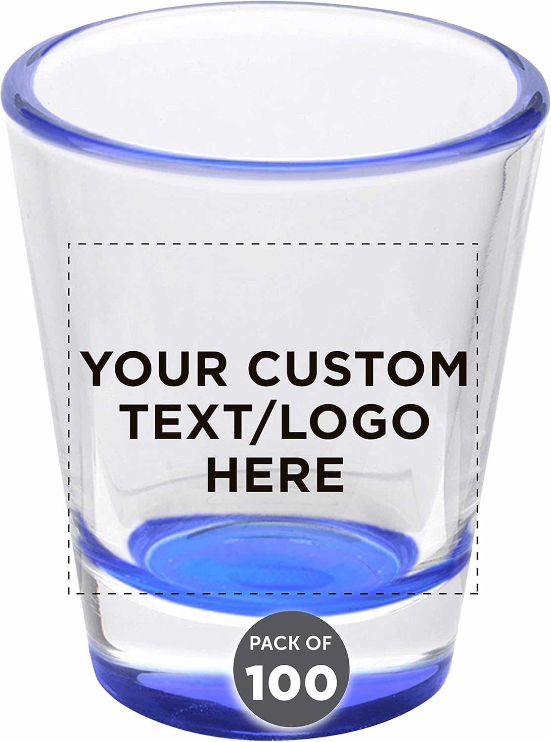 Custom Shot Glasses 1.75 oz. Set of 100, Personalized Bulk Pack - Great for Wedding Favors
