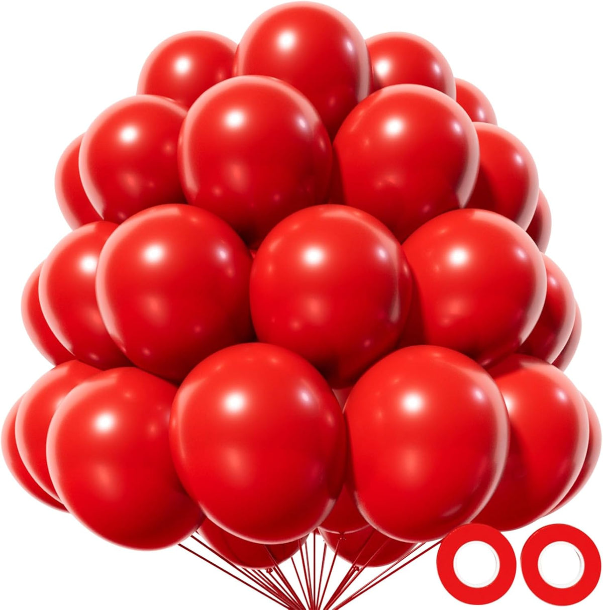 KAWKALSH Red Balloon 12 Inch, 110pcs Latex Party Balloons Helium Bright Color for Birthday Baby