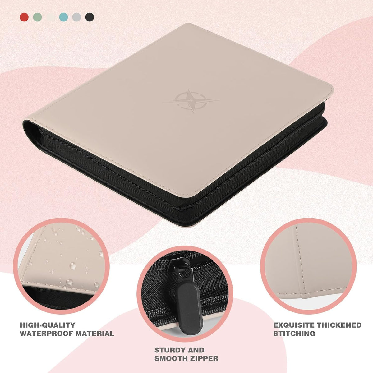 20-Pocket Card Binder, Trading Card Binder Holds 2000 Cards, Premium Zippered Trading Card Album