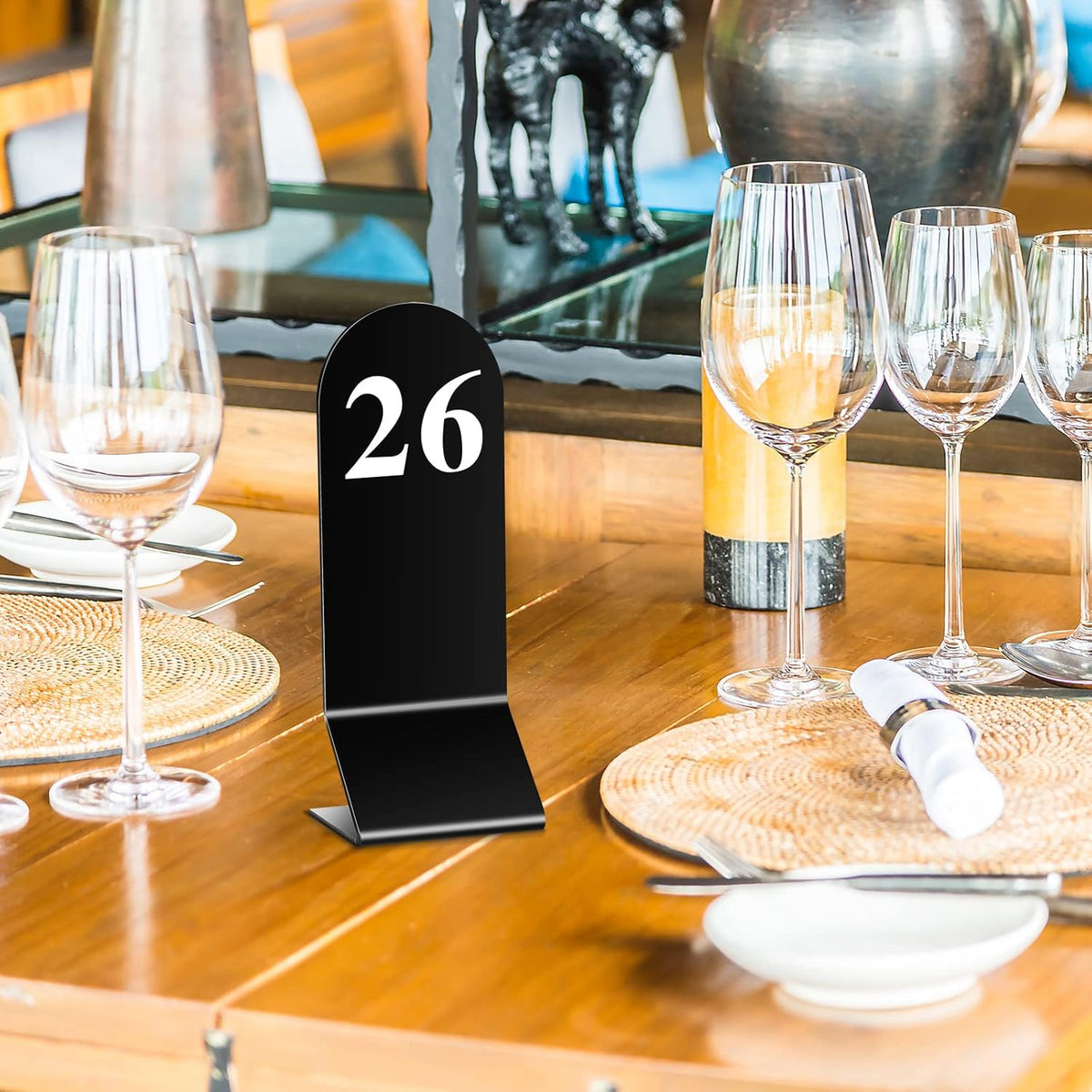 Remerry 50 Pcs Table Numbers 1-50 Acrylic Double Sided Number Cards Acrylic Tent Table Holders Tent