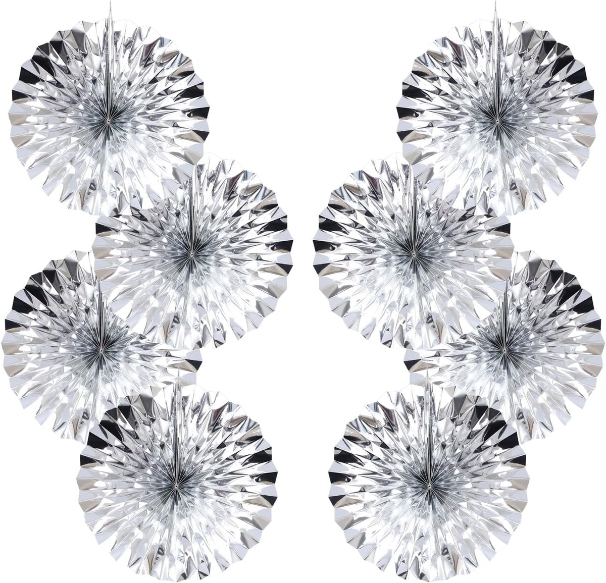 Silver Birthday Decorations,DIY Silver Paper Fans Hanging Decoration ,DecoracióN De CumpleañOs para
