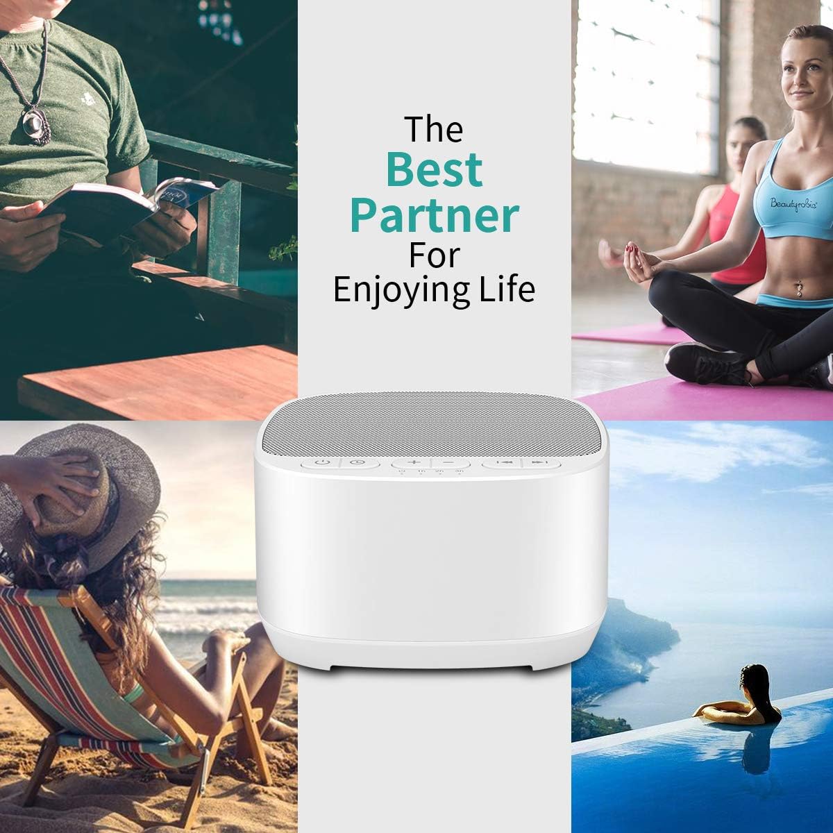 Magicteam Sleep Sound White Noise Machine with 40 Natural Soothing Sounds and Memory Function 32