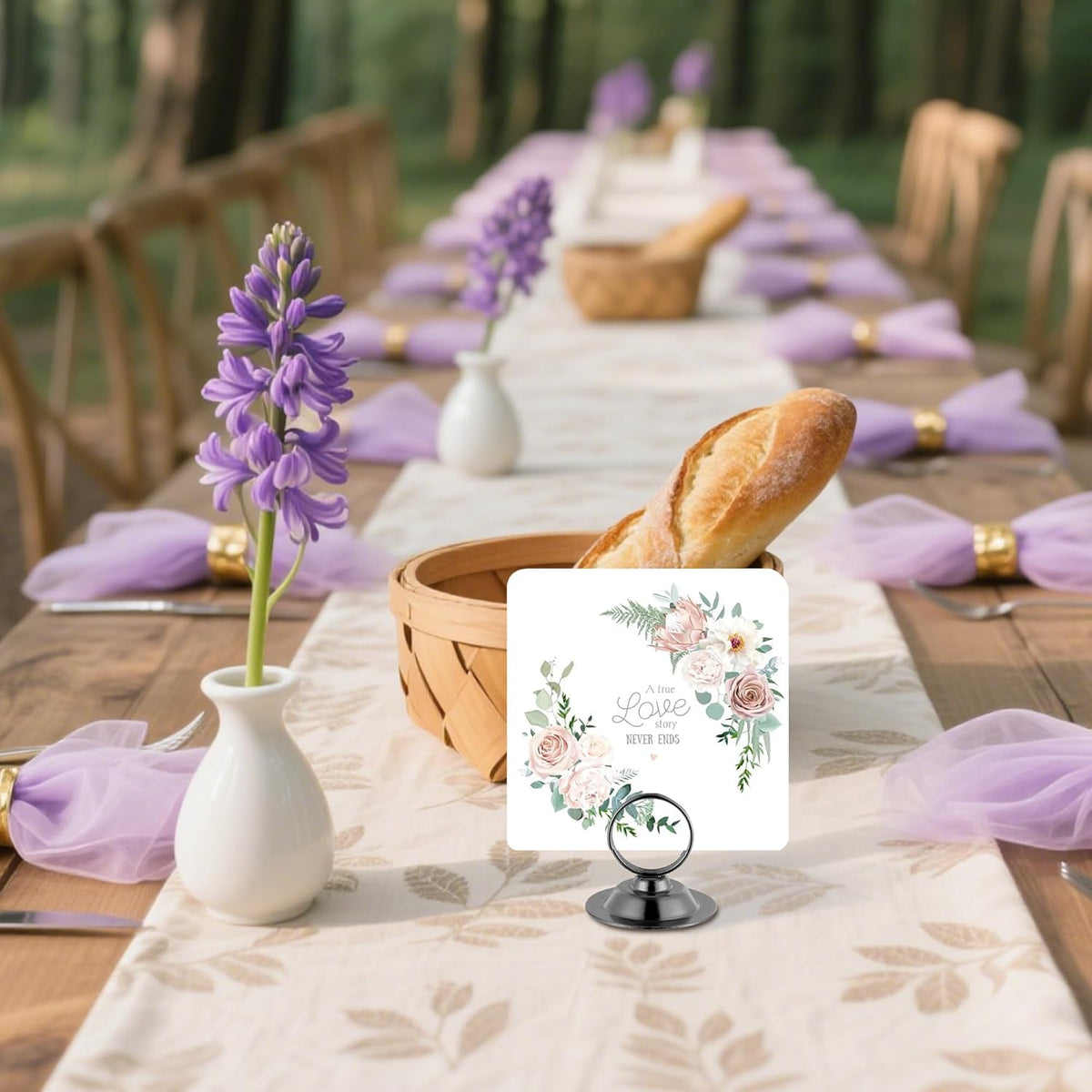 Urban Deco 16 PK Table Card Holder Place Card Holders Steel Card Holders for Photos, Food Signs