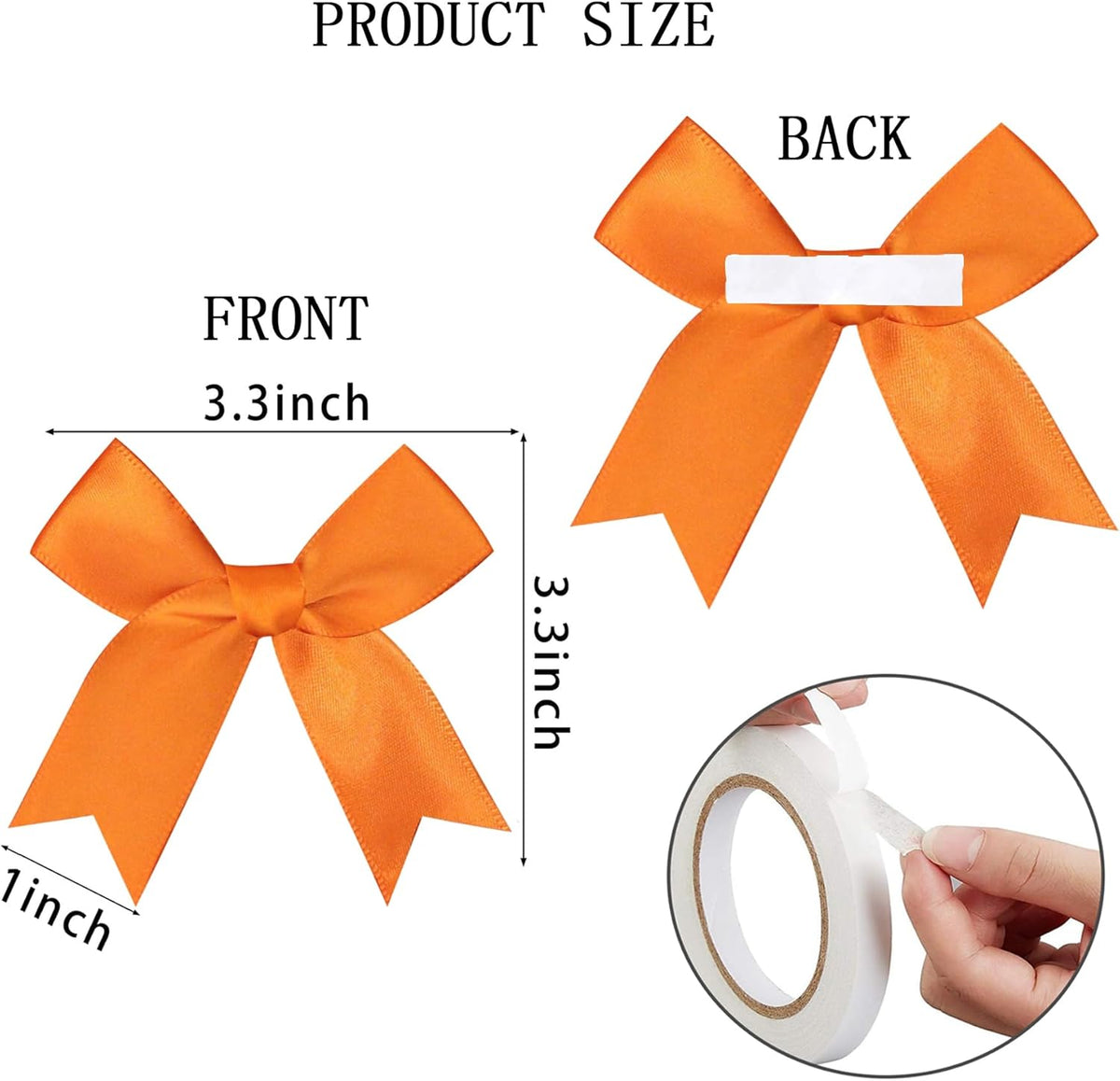 50 Pieces Gift Wrap Bows Premium Satin Ribbon Bows 3.3 Inch Craft Bows for Gift Wrapping DIY Treat