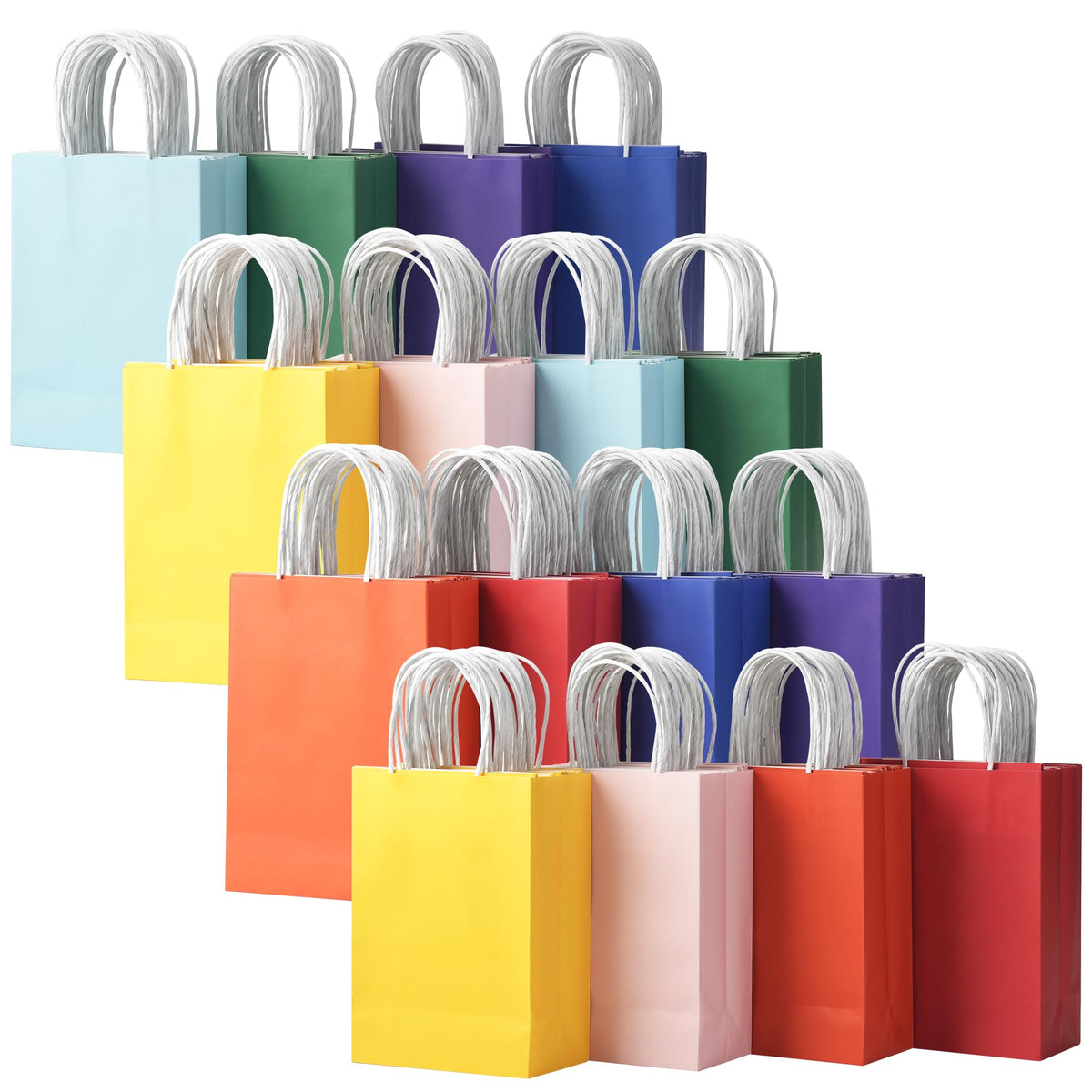 32 Pack Paper Gift Bags with Handles, 5.8"×3.2"×8.25" Party Favor Bags, Gift Bags, Small Gift Bags