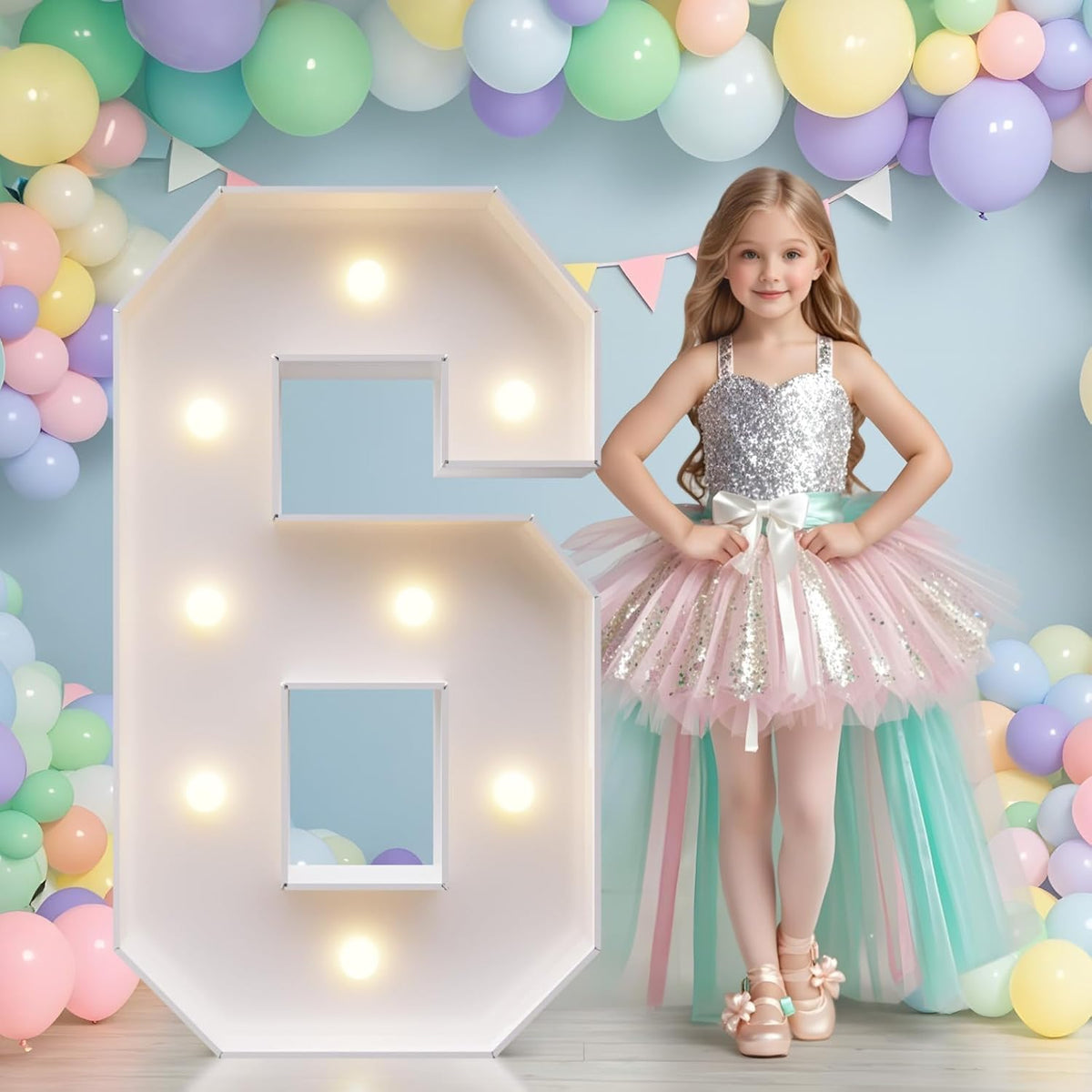JoyMuse Marquee Numbers 3 Feet Tall, Light Up Numbers with Lights, Large Numbers for Party, Number