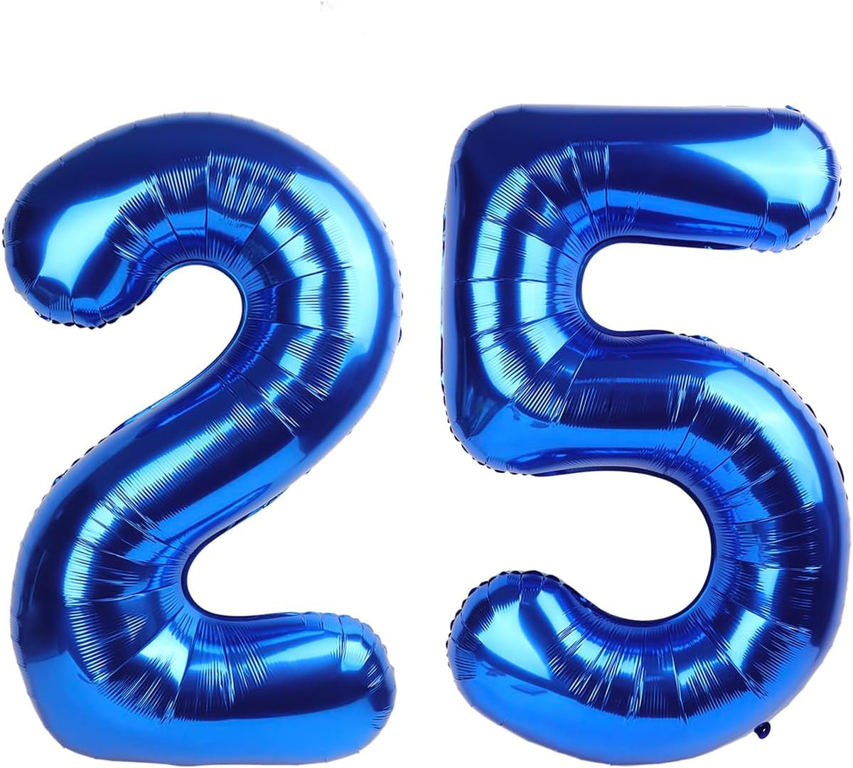 Big Mylar Navy Blue 25 Balloon 40 Inch, 25 Birthday Number Balloon Decorations, Men Boy 25 Birthday