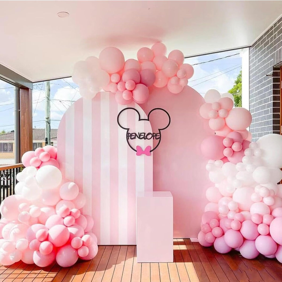 412pcs Pastel Pink Balloon Garland Arch Kit 18 12 10 5 Inch Different Sizes Light Pink Latex