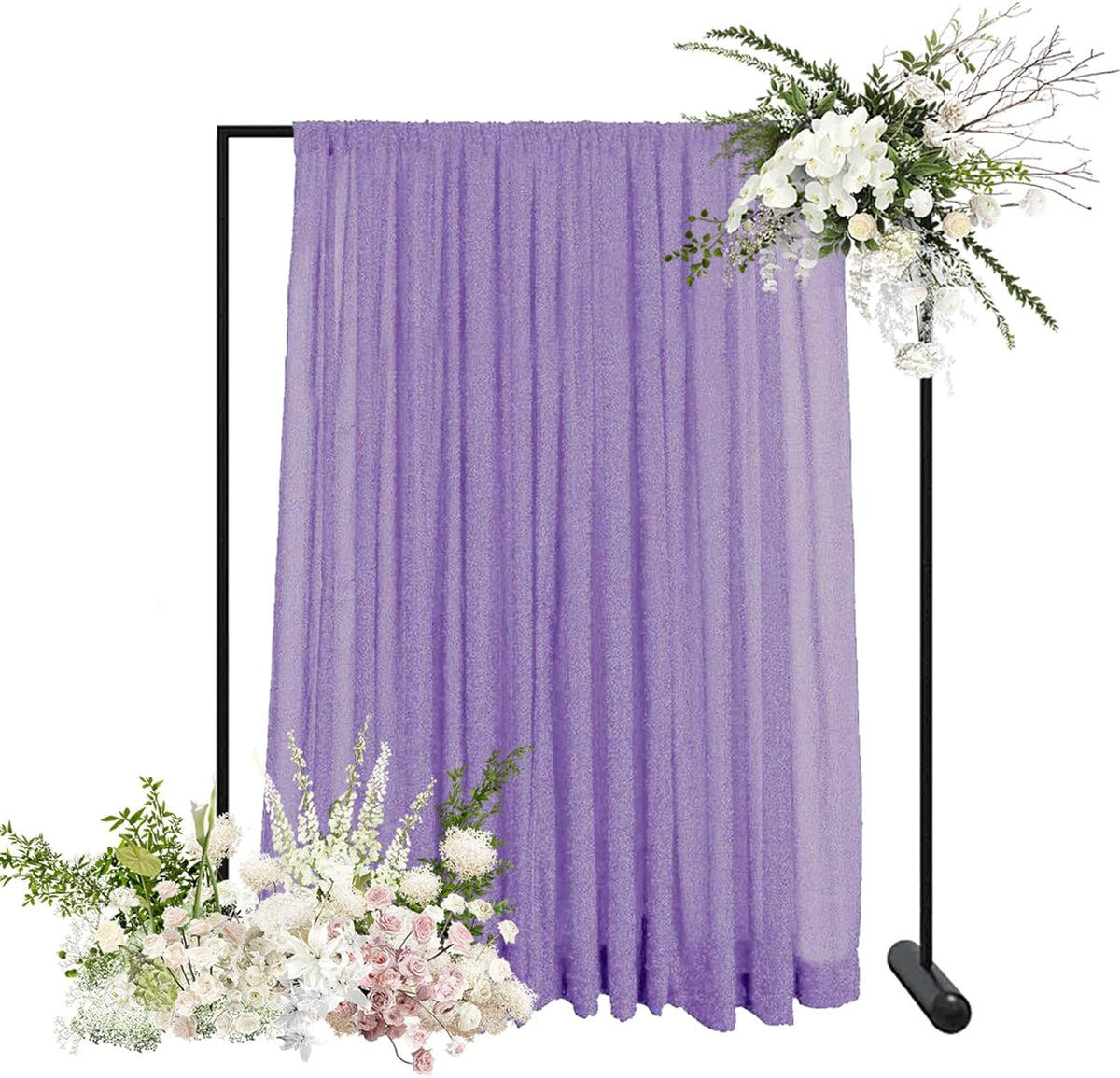 10x10FT Lavender Purple Metallic Sheer Spandex Backdrop, 1 Panel Glitter Photography Background
