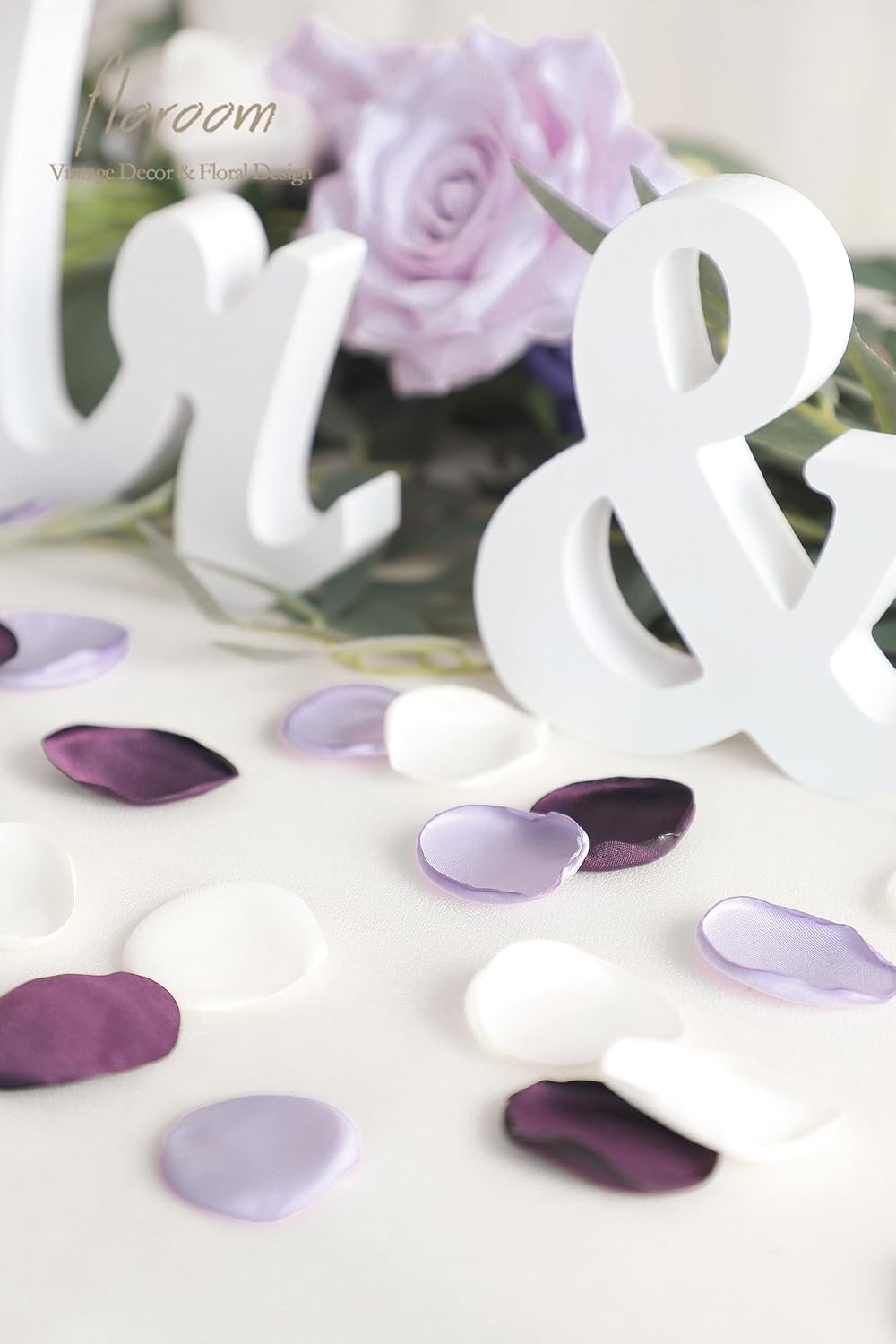 Floroom 300pcs Rose Petals Lilac Plum Faux Silk Flower Petals for Wedding Flower Girl Basket Aisle