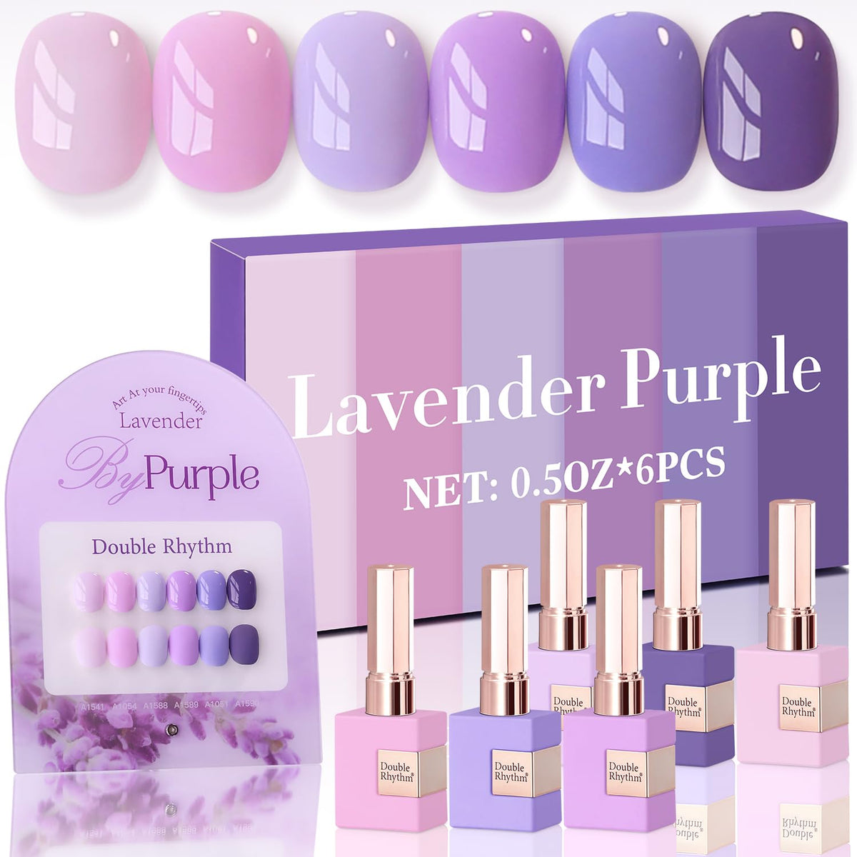 Double Rhythm 6 Pcs 15 ML Gel Polish Set Same Color Same Bottle Soak Off Gel Polish Kit Nail Art
