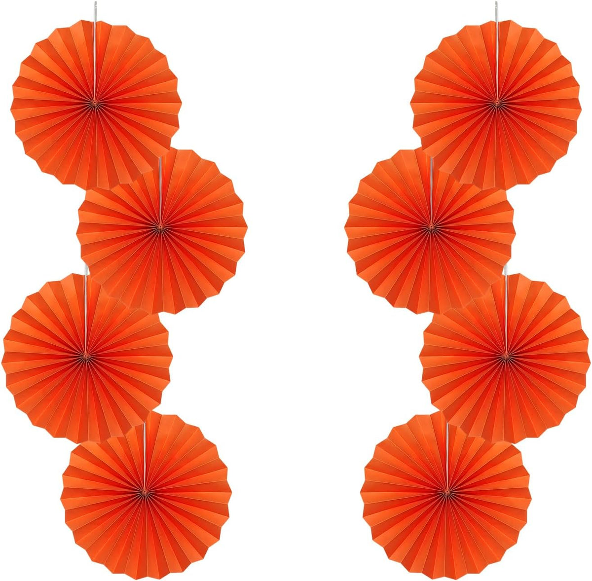 Orange Birthday Party Decorations,DIY Orange Paper Fans Hanging Decoration,12in Halloween Paper