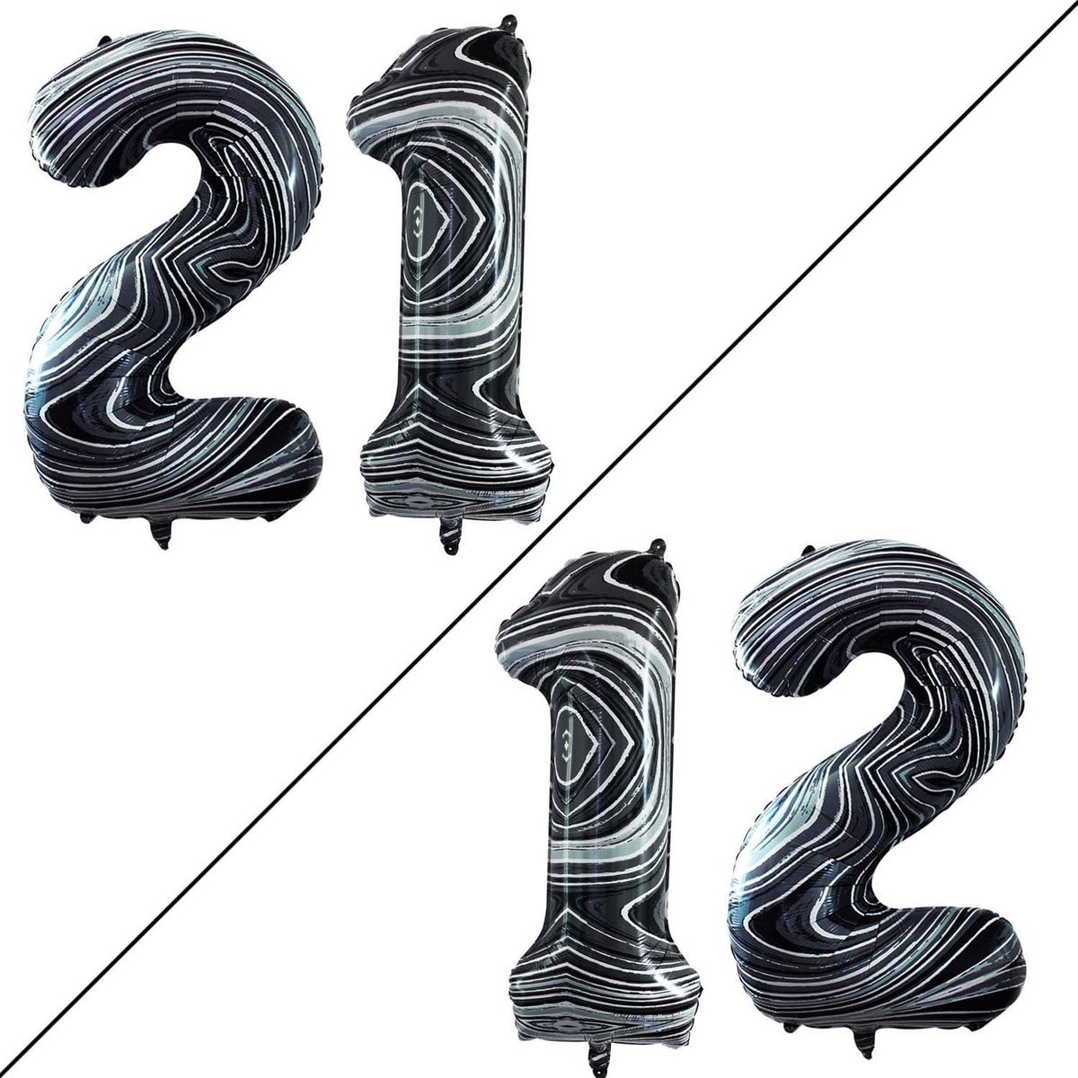 GOER Number 12 Balloons for 12th Birthday Sweet 12 Party Decorations,42 Inch Jumbo Foil Helium 21