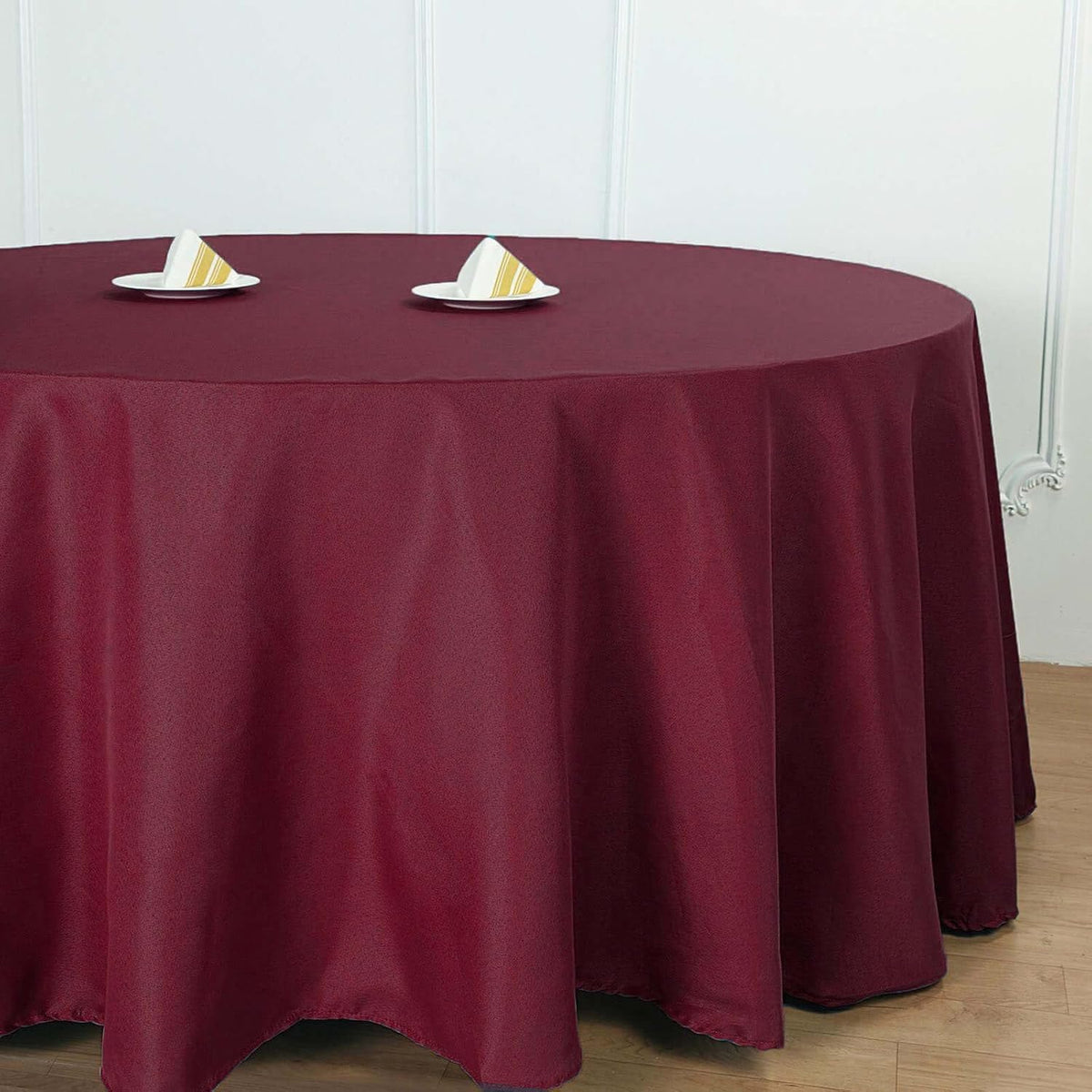 Efavormart Round Tablecloth, 132 Inch Stain & Wrinkle Resistant Washable Table Cloth, Decorative
