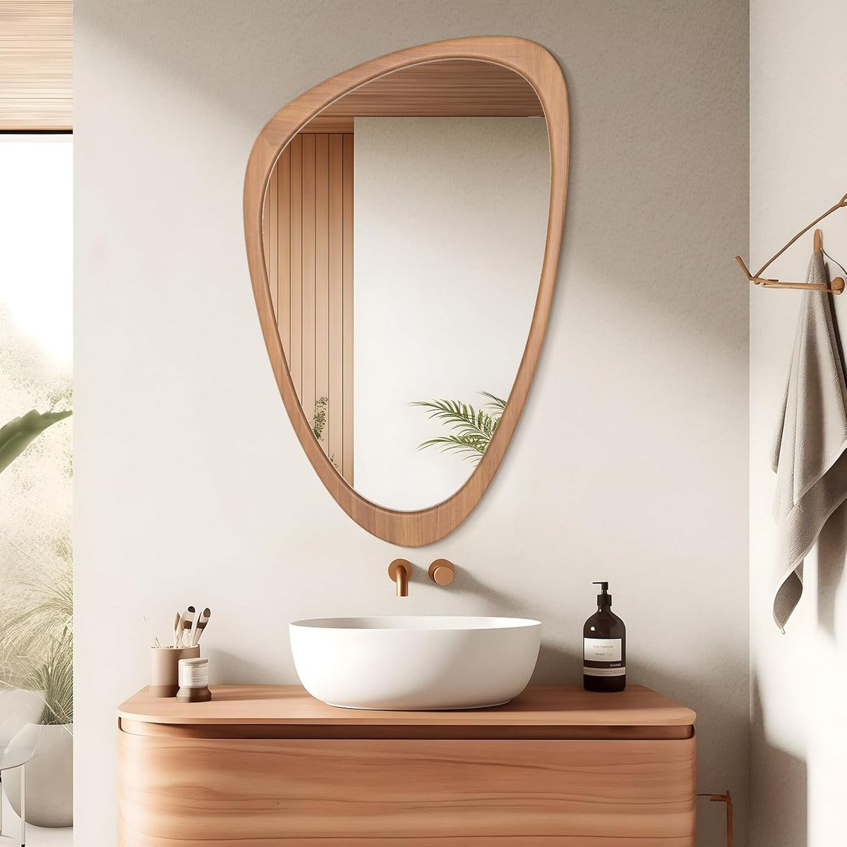 WallBeyond Asymmetrical Mirror, Irregular Wall Mirror, Wall Mirrors Decorative for Bedroom Living
