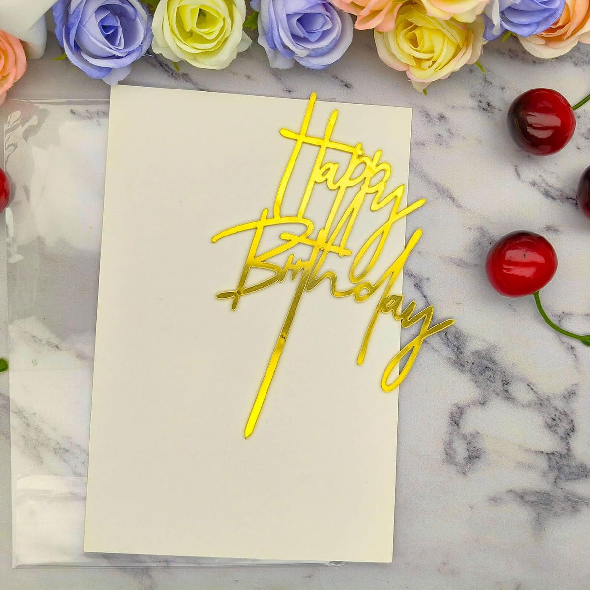 1pcs Happy Birthday Cake Toppers, Acrylic Birthday Cake Topper for Birthday Party Cake