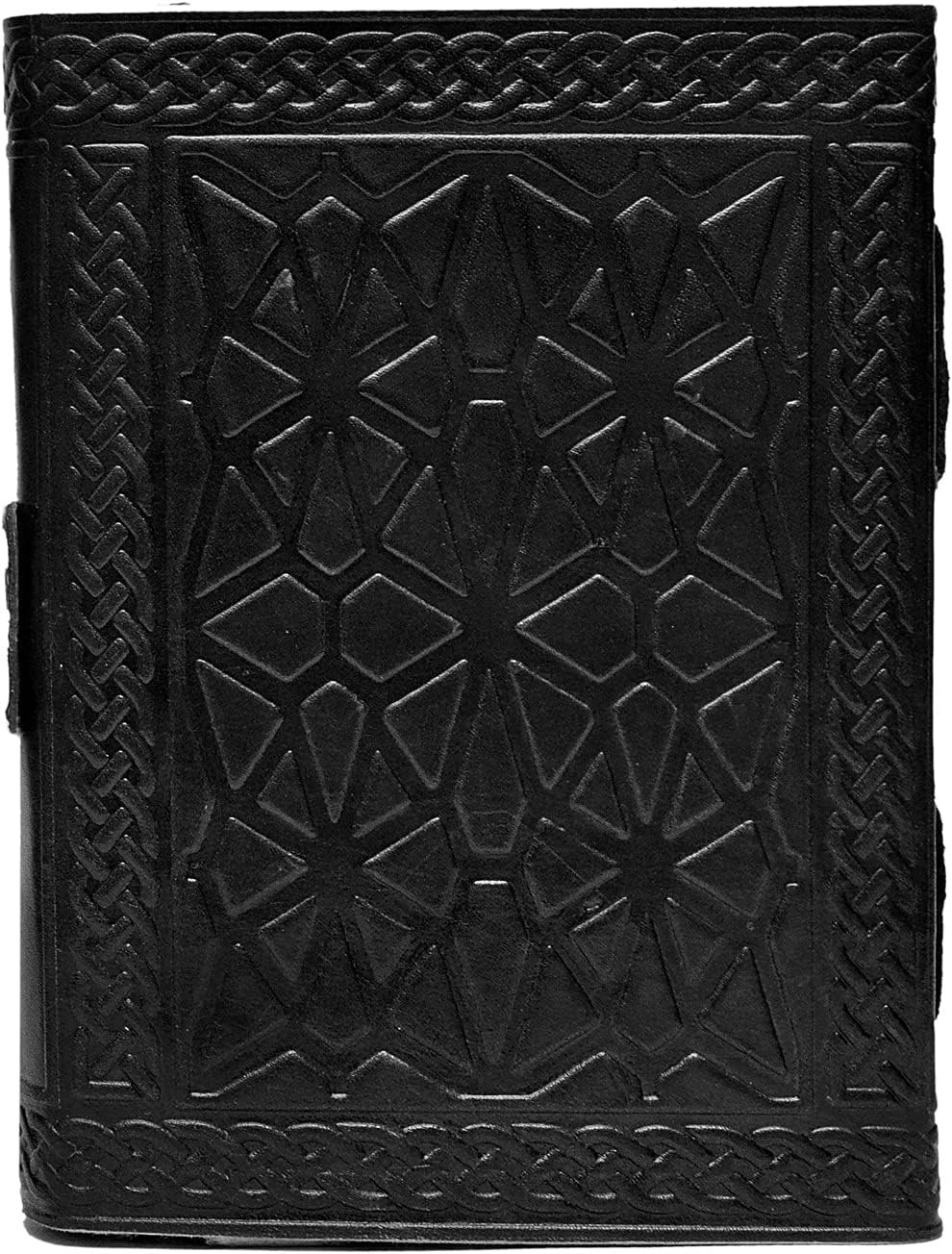 3 Moon Blue Lapiz Embossed Vintage Leather Journal | 240 Pages of Antique Handmade Deckle Edge