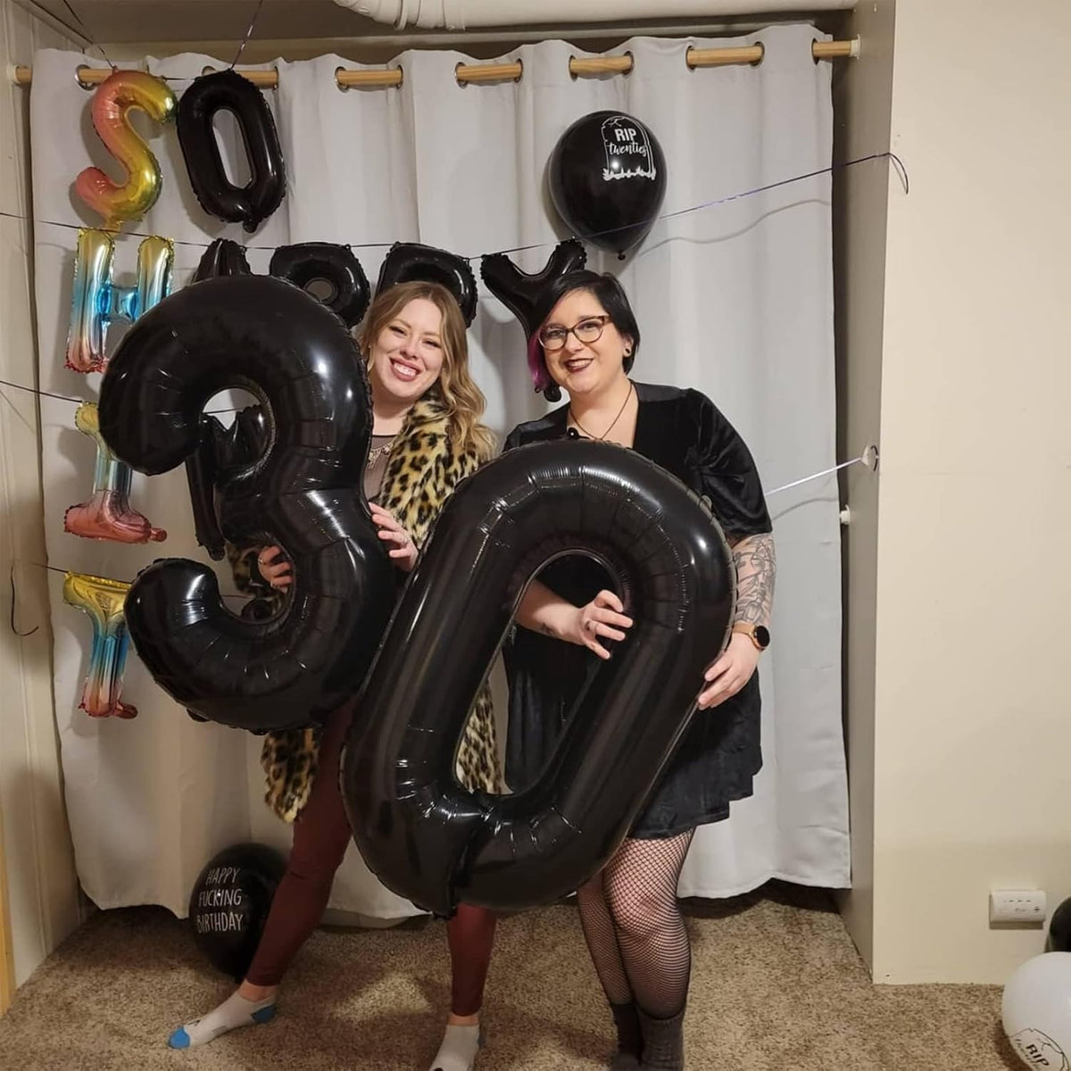Black Balloon Number 6, 40 Inch Large Self Inflating Foil Number Balloons 0-9, Giant 6 Digital