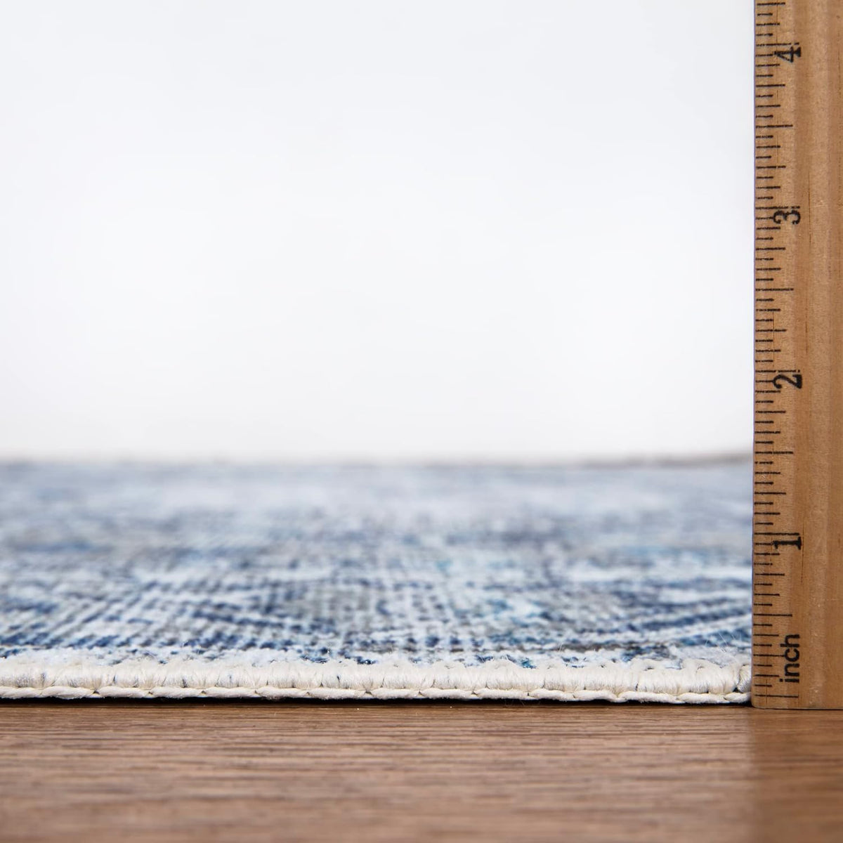 Bloom Rugs Washable Non-Slip 7 ft Runner - Blue/Gray Traditional Runner for Entryway, Hallway