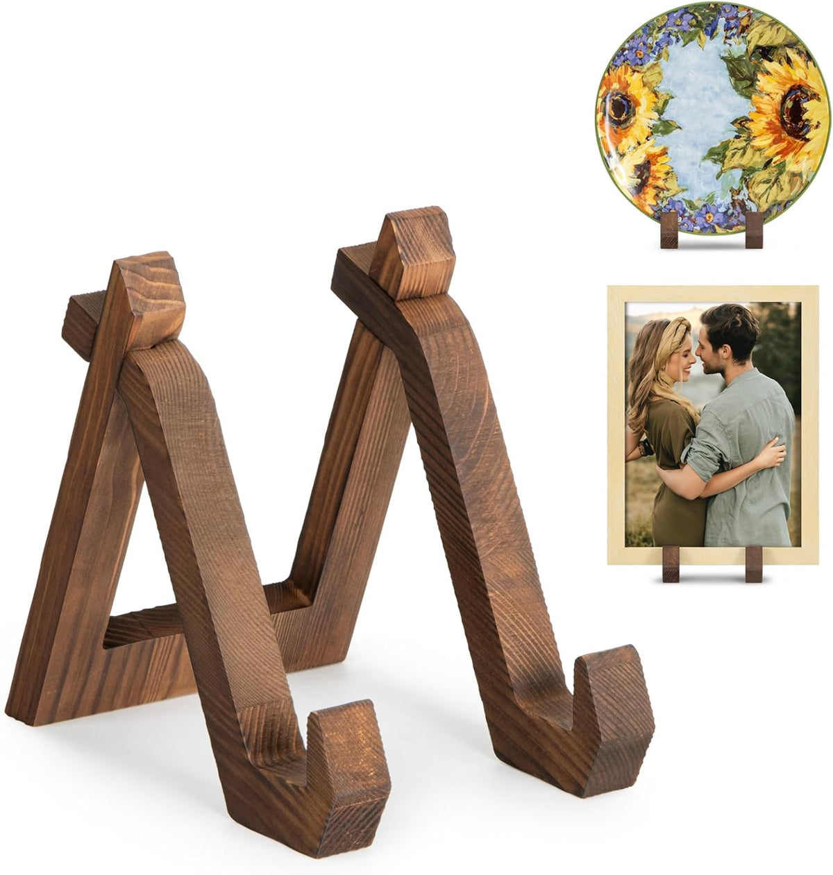 Plate Display Stand, 6 Inch Plate Holder for Displaying, Decorative Picture Frame Dish Photo Plaque