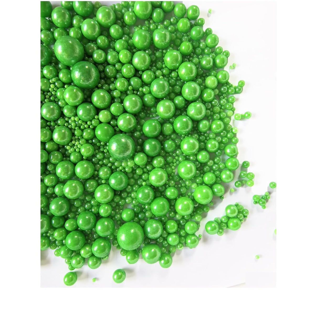 Edible Christmas Green Pearl Sugar Sprinkles Candy Baking Edible Cake Decorations Cupcake Toppers