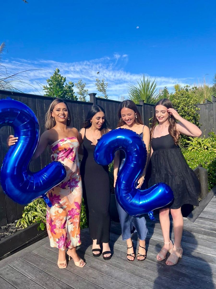 40 Inch Night Blue Large Number 4 Birthday Balloon, Giant Number Four 14 24 34 40 44 Balloons