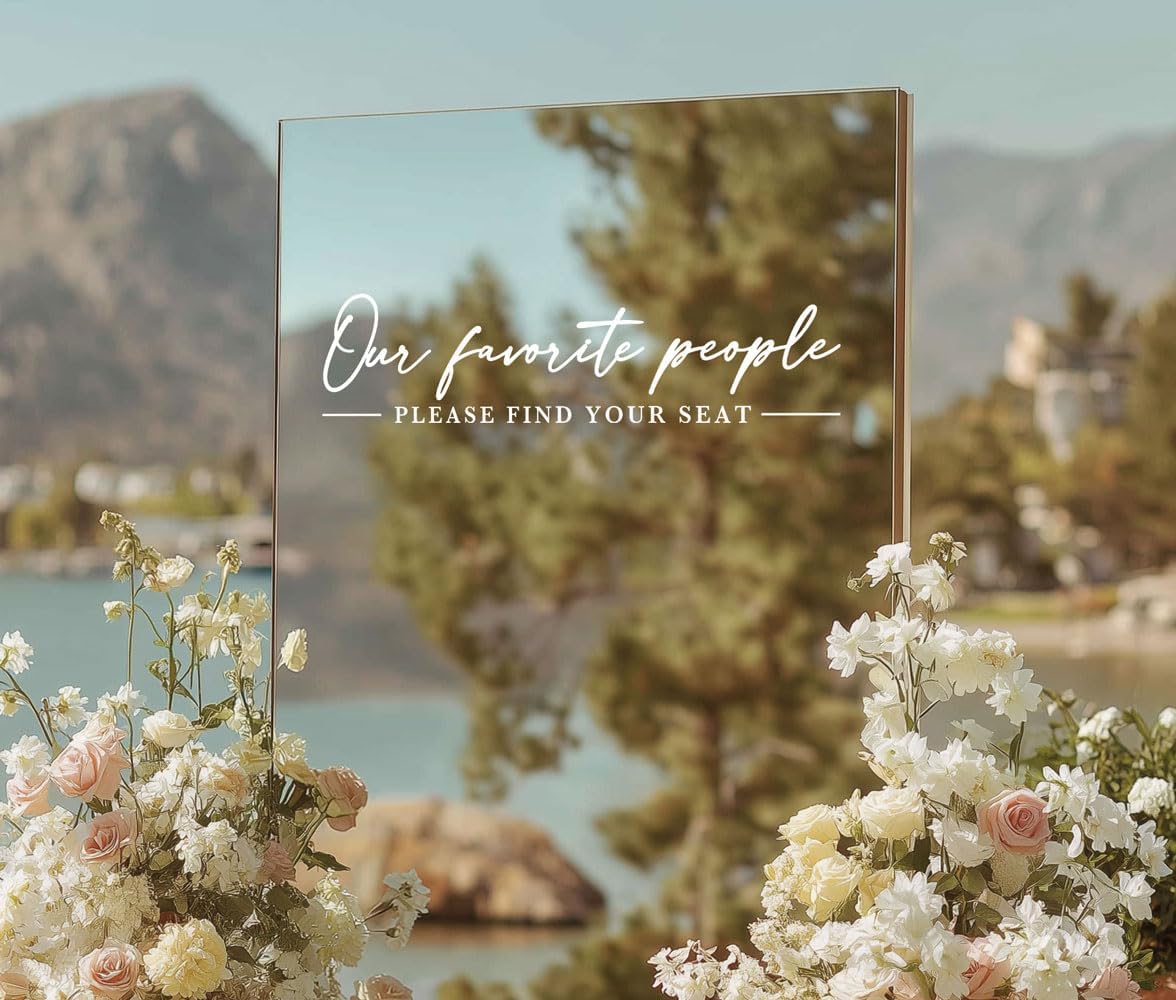Our Favorite People Decal for Calligraphy Wedding Seating Chart Sign for Vinyl Sign Please Find
