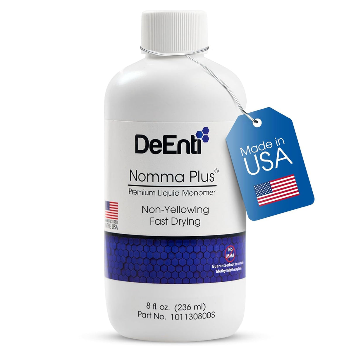 Nomma Plus Professional Liquid Monomer, EMA Nail Liquid for Acrylic Powder, Non-Yellowing Monomer