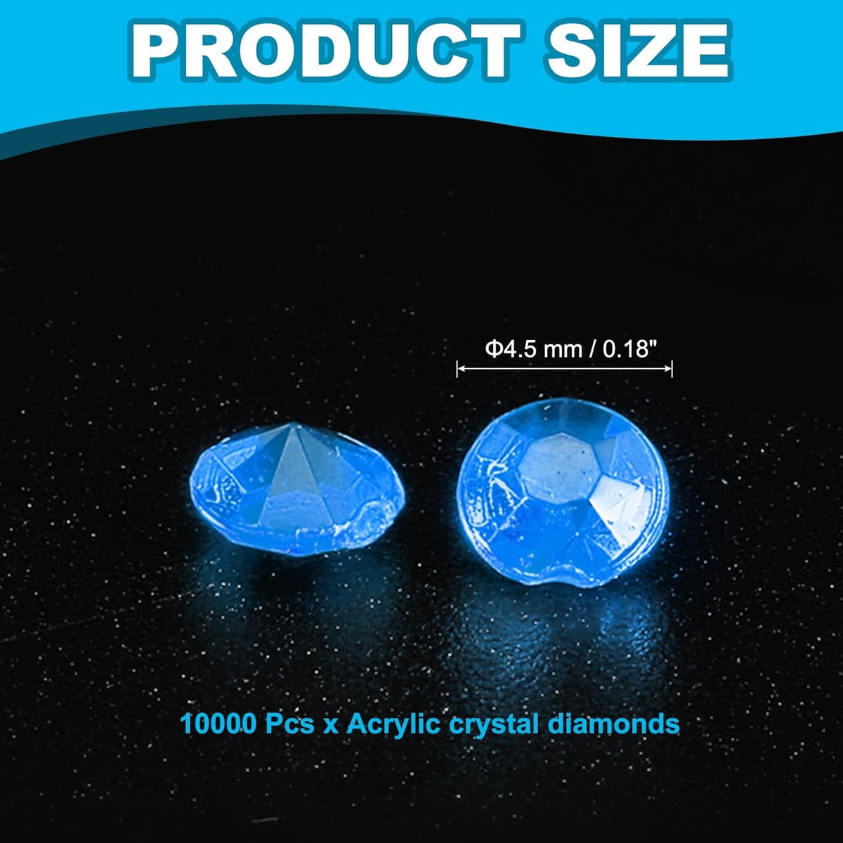 PATIKIL 10000 Pcs Wedding Table Scatter Confetti Crystals 4.5mm Acrylic Diamonds Vase Fillers Gems