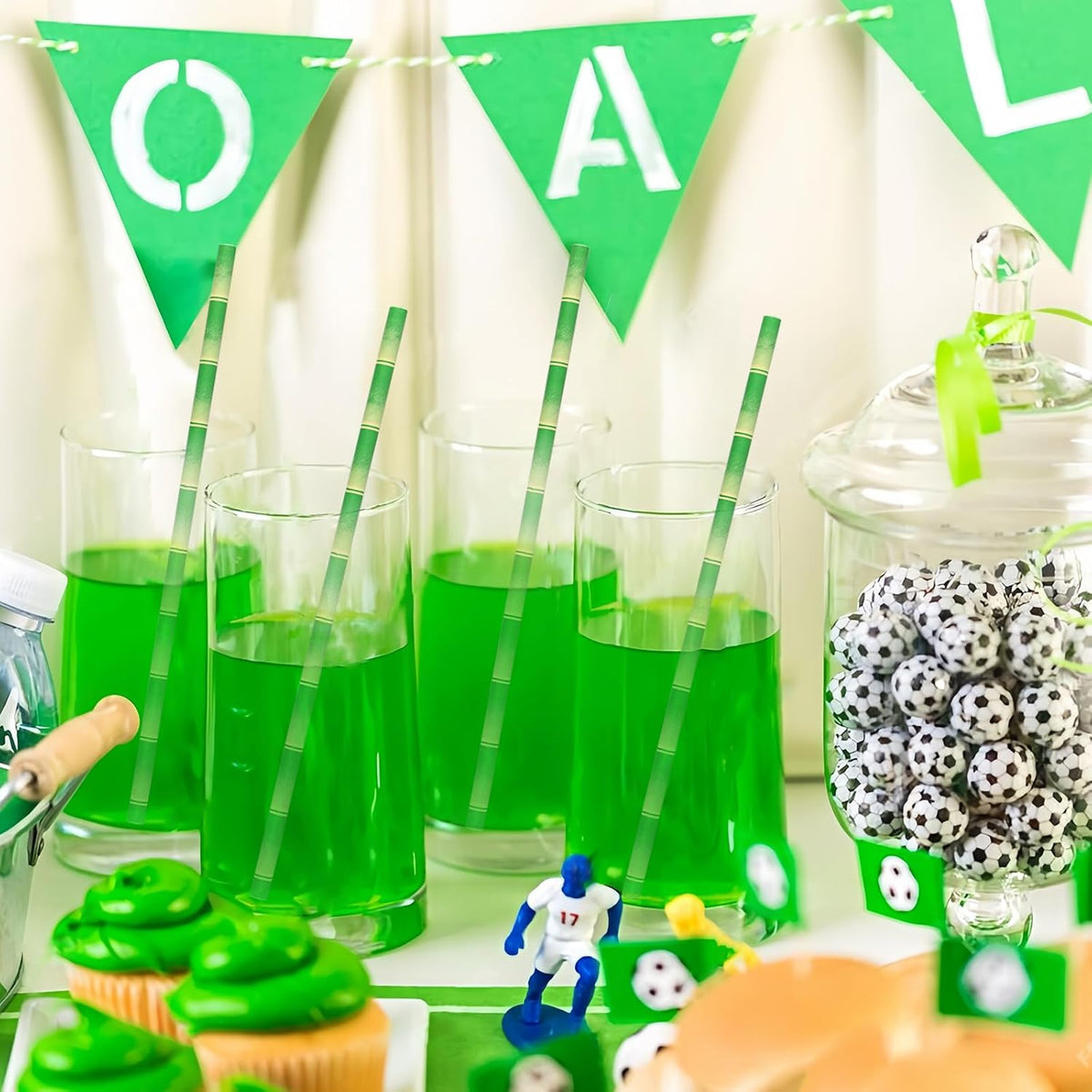 Paper Straws for Drinking Green Bamboo, 7.75" x 0.24" - for Cocktail, Juice, Iced Tea, 100%