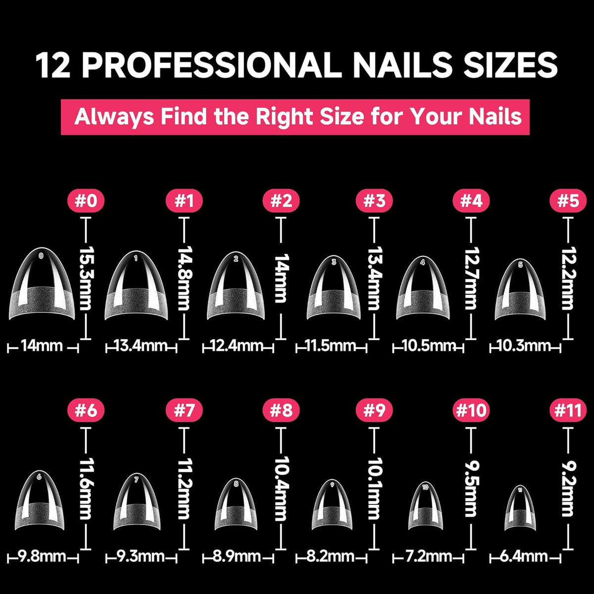 UNA GELLA Short Almond Gel Nail Tips: Half Cover 504PCS Extra Short Fake Nail Tips Almond Shape
