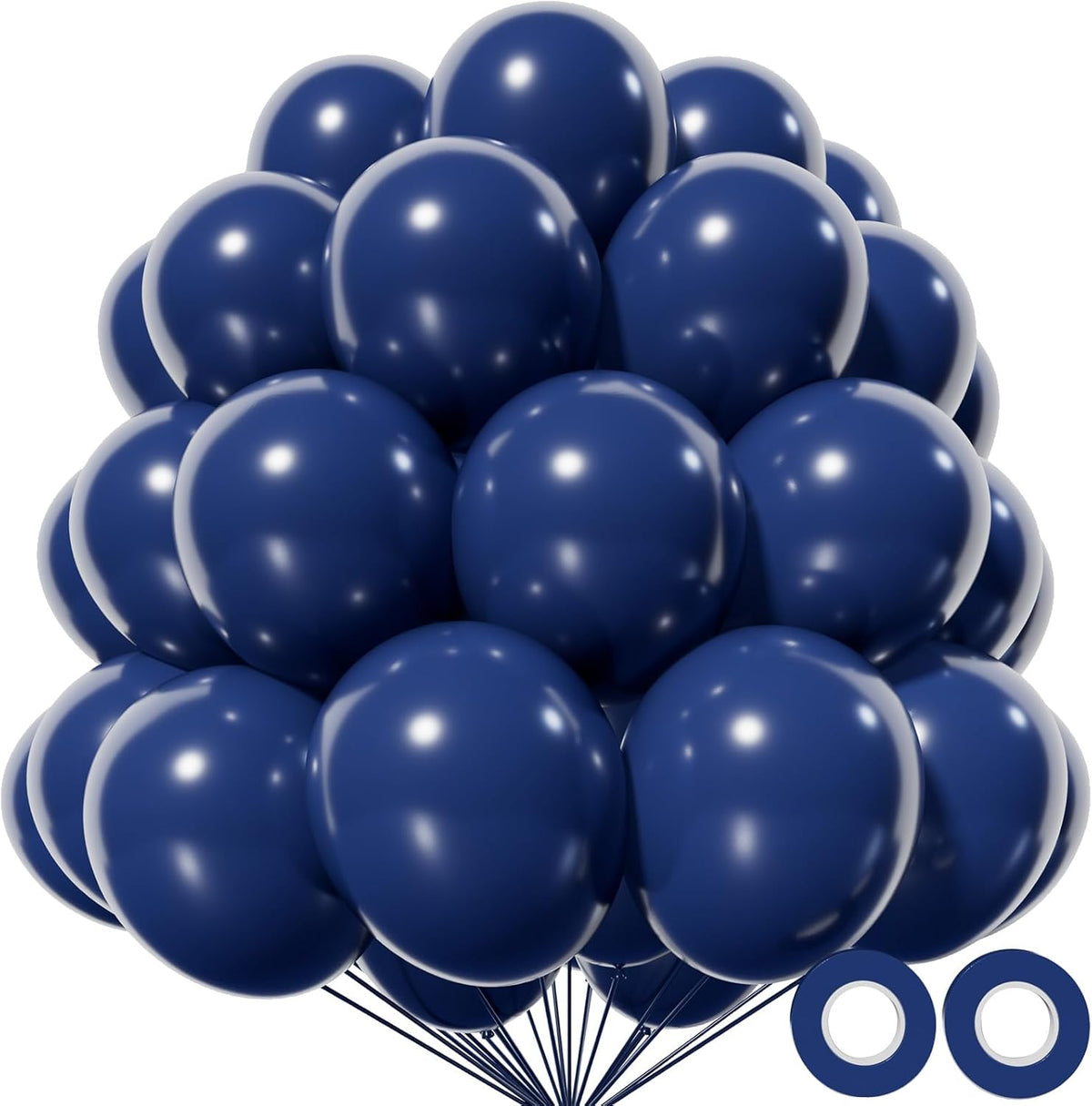 KAWKALSH Navy Blue Balloon 12 Inch, 110pcs Latex Party Balloons Helium Bright Color for Birthday
