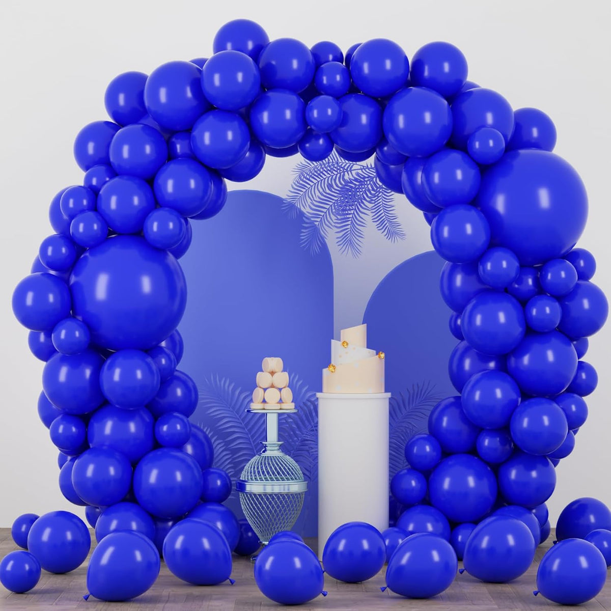 90pack Royal Blue Balloons Different Size 18/12/10/5 Inch Blue Balloon Garland Arch Kit for