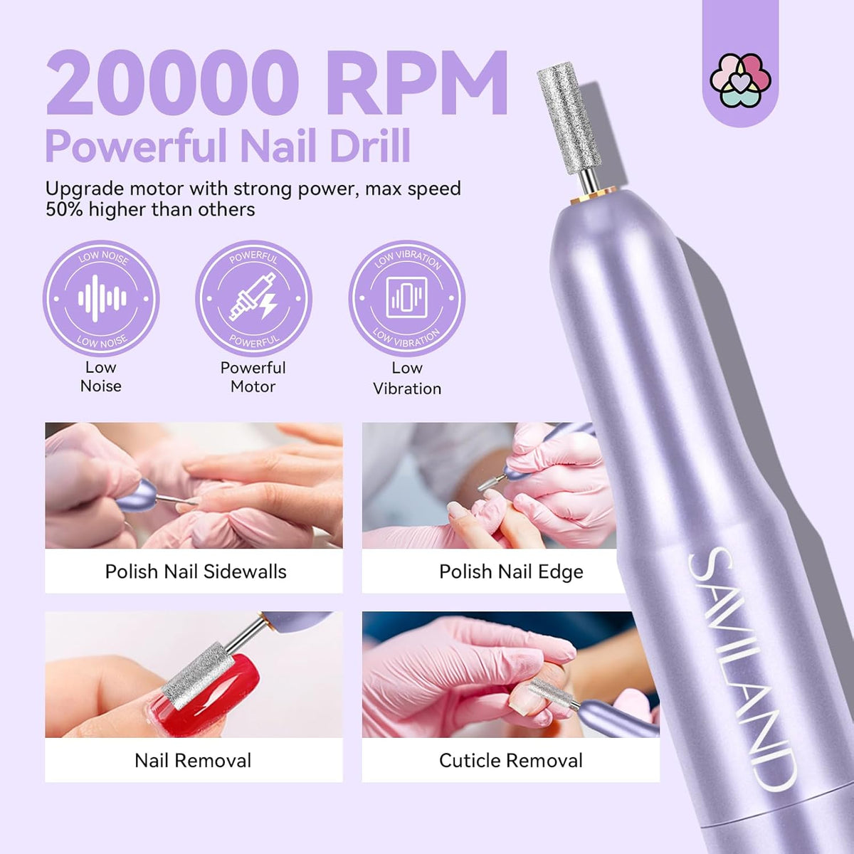 SAVILAND Acrylic Nail Kit with Drill: Professional Salon Nails Kit with Everything Acrylic Powder