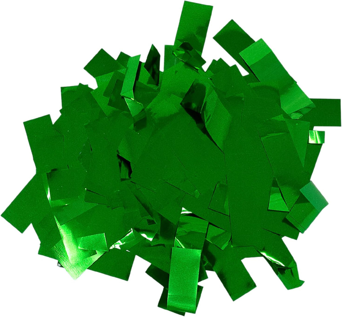 Rectangular Green Mylar Shiny Foil Metallic Confetti for Cannon and Launcher use - Gender Reveal