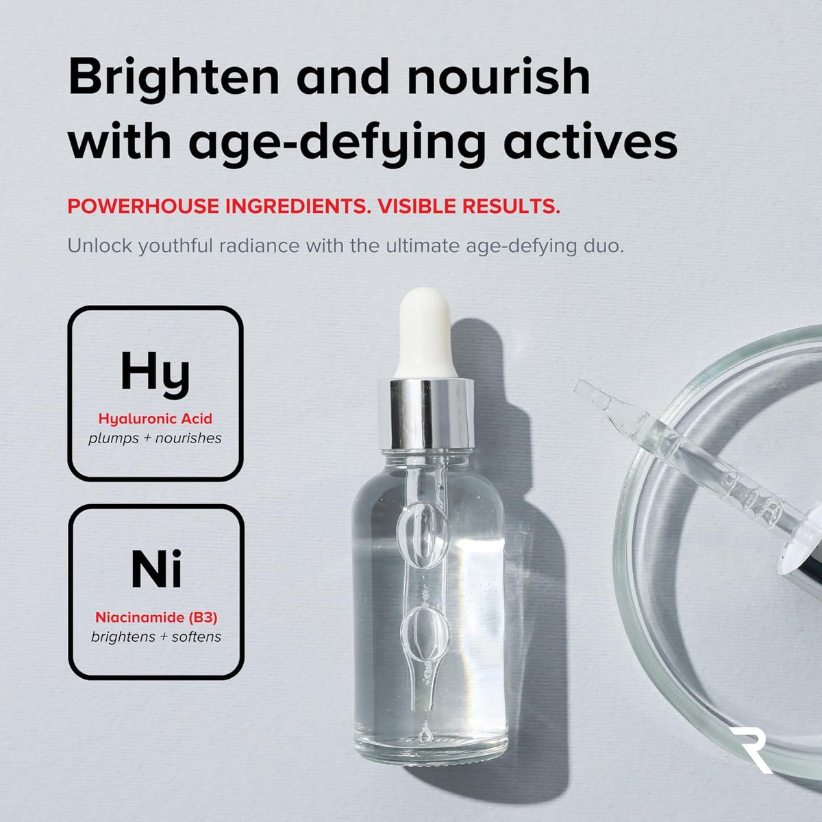 Age-Defying Microcurrent Conductive Gel with Hyaluronic Acid & Niacinamide (Vitamine B3), 8.45 fl