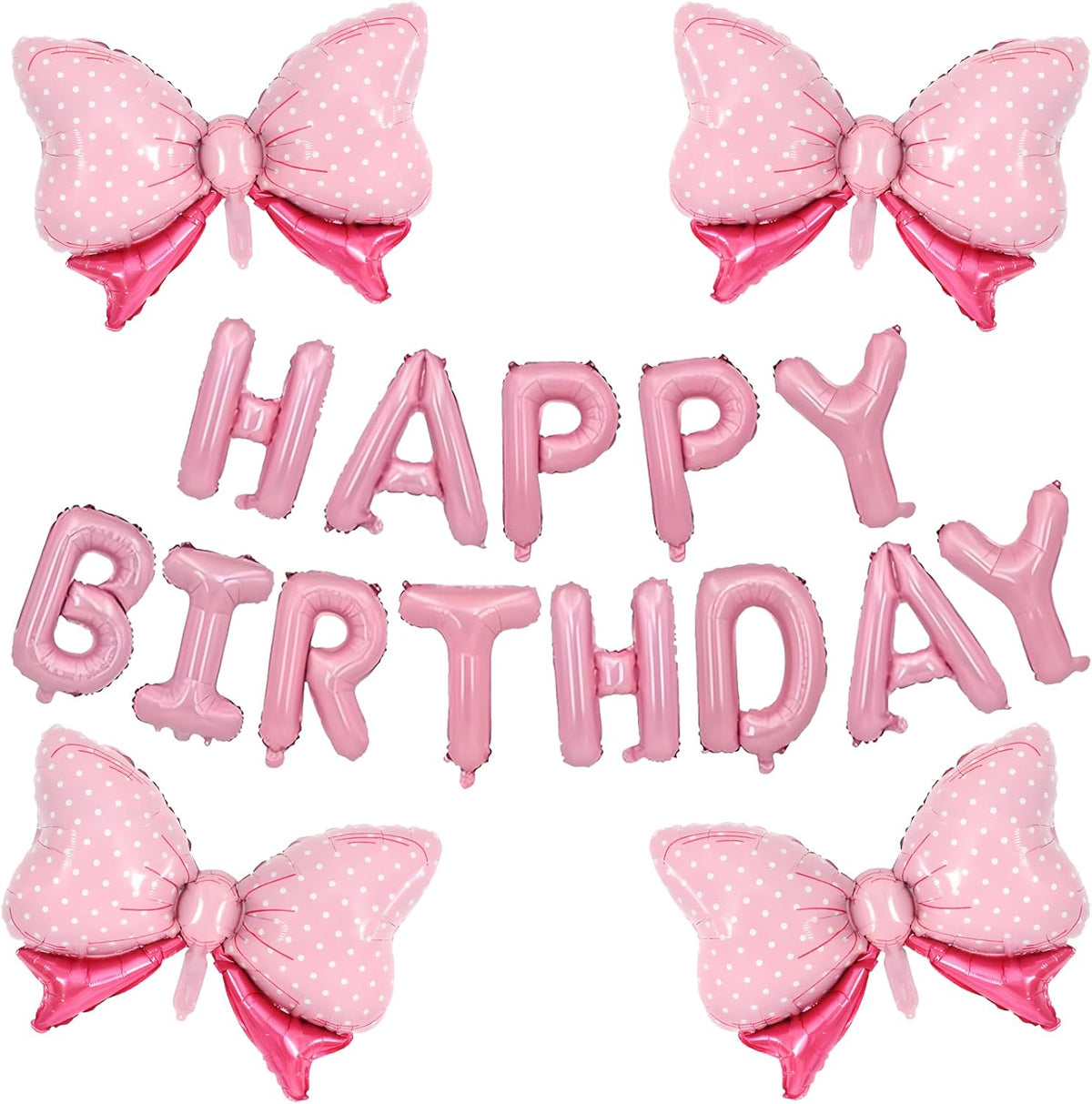 36 Inches Bow Foil Balloon Huge Bowtie Pink Balloon for Baby Shower, Wedding, Kids Theme Party