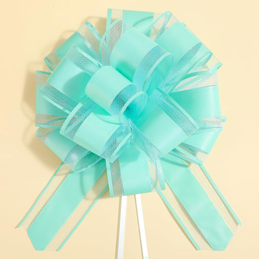 6 Pieces Large Pull Bows,6 inches,Bow for Gift Wrapping,Pull Bows for Christmas Party Birthday Gift