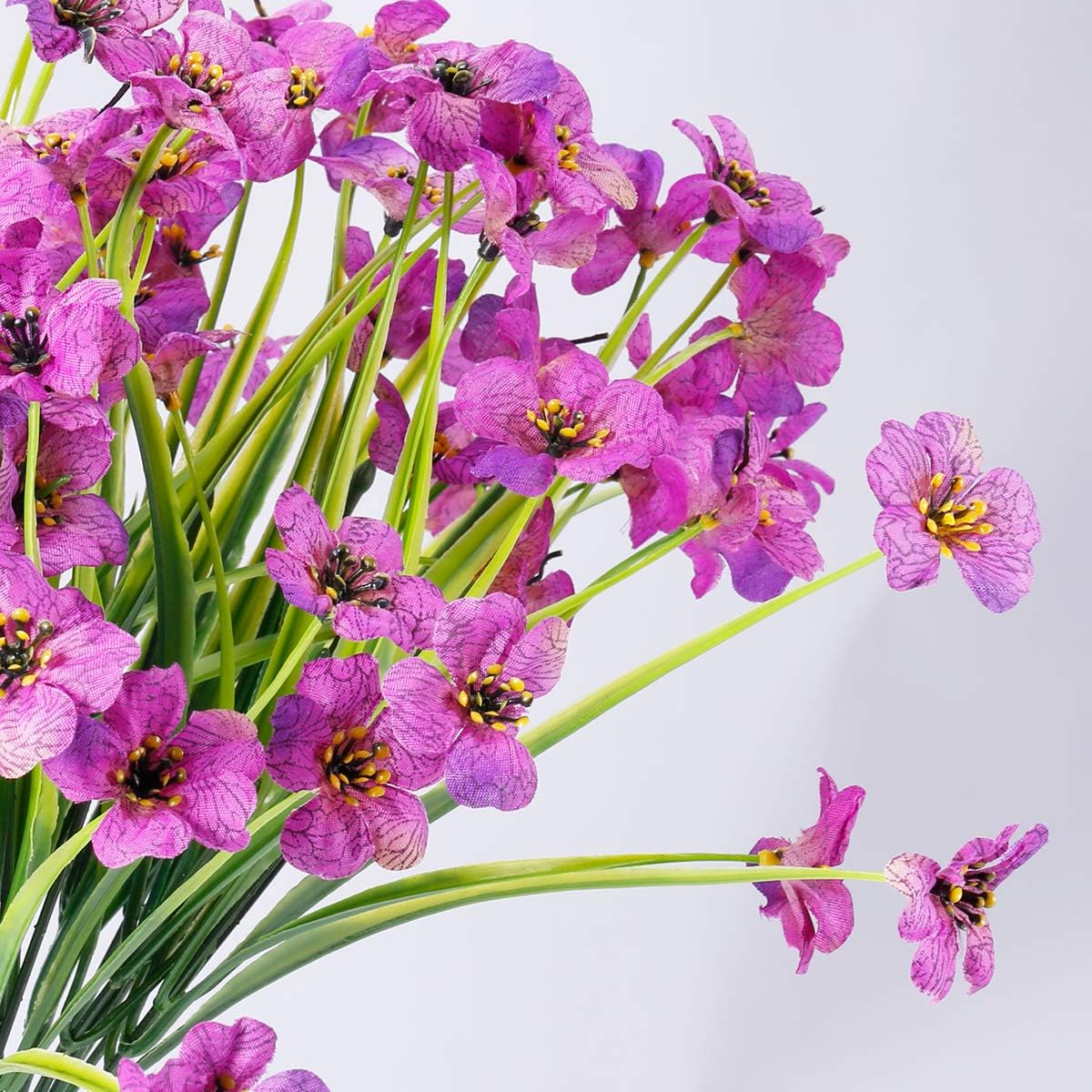 20 Bundles Artificial Flowers Outdoor UV Resistant Fake Flowers No Fade Faux Plastic Plants Garden