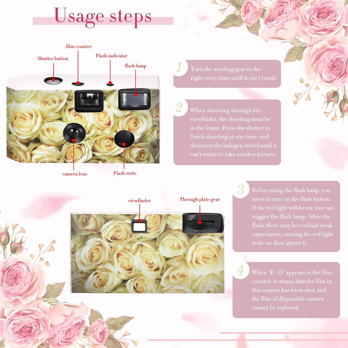 12 Pack Disposable Camera Bulk for Wedding 34 mm Single Use Film Camera with Flash for Wedding Baby