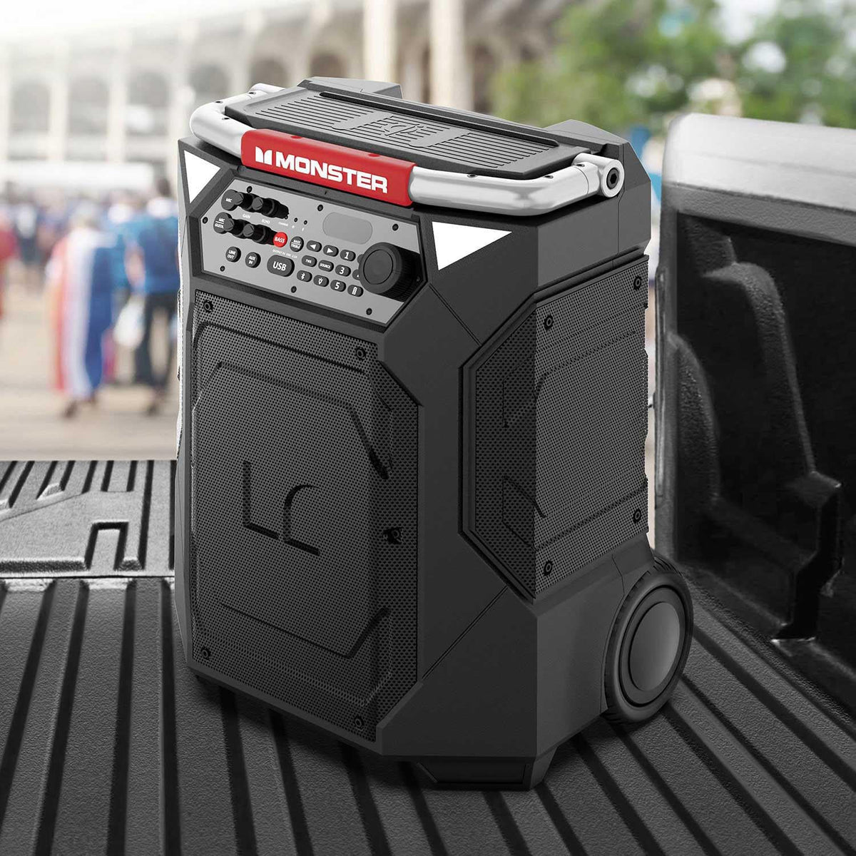 Monster Rockin’ Roller 360 Indoor/Outdoor Portable Bluetooth Speaker | Up to 240W of 360 Degree
