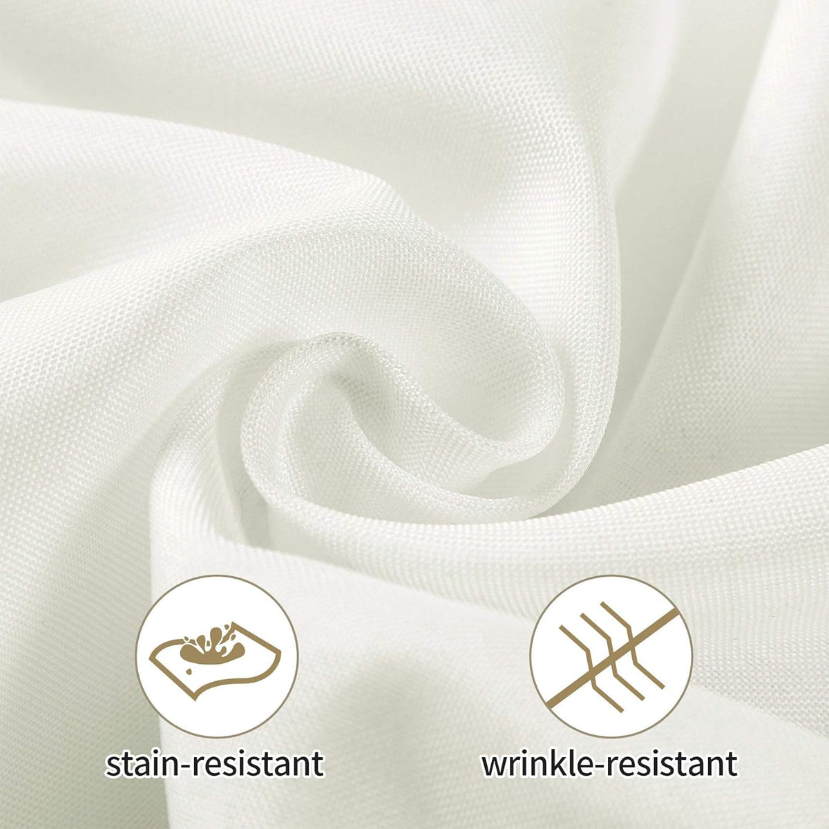 Ascoza 2pack 70x70 Inch Ivory Square in Polyester Fabric Tablecloth for Wedding,Banquet,Restaurant