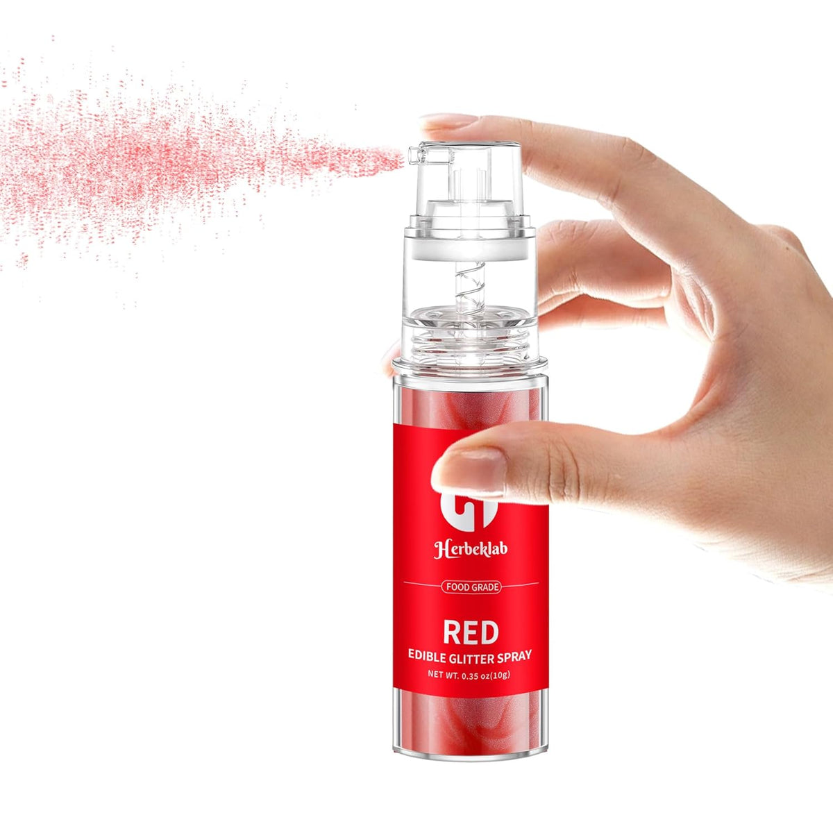 Red Edible Glitter Spray - 10g Edible Red Glitter for Cakes Food Grade Shimmer Powder Cake