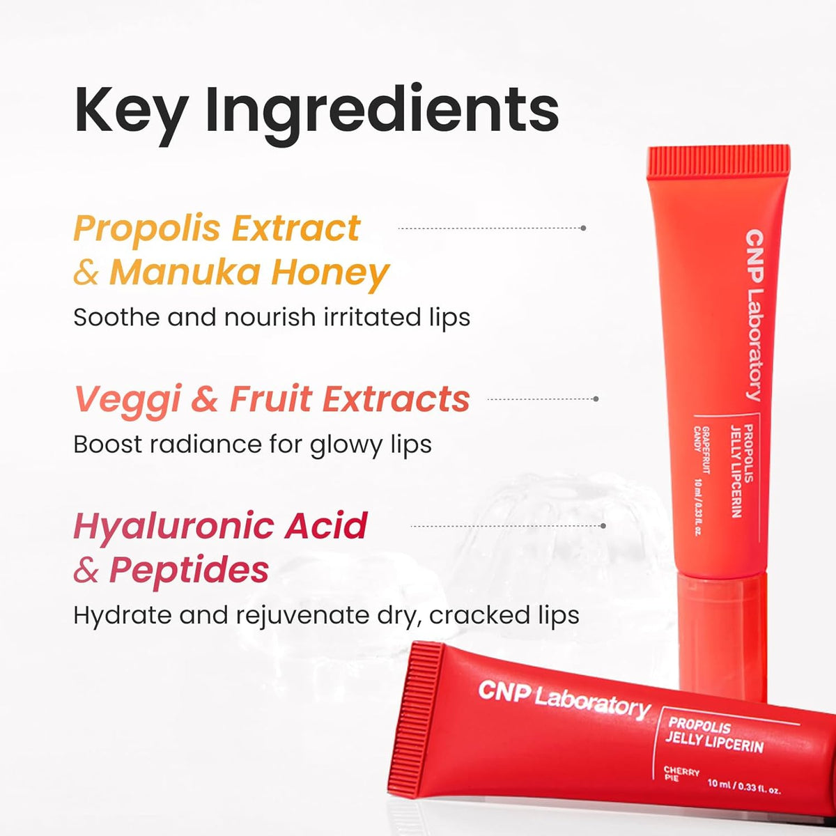 CNP Propolis Jelly Tinted Lipcerin™ - 04 Cherry Pie, Hydrating Lip Balm & Gloss with Manuka Honey +