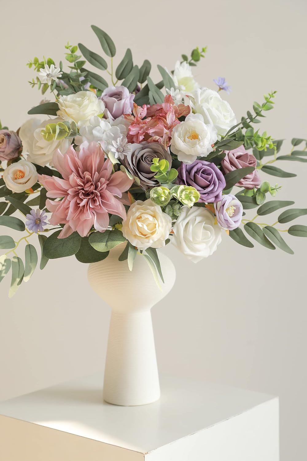 Serra Flora Artificial Flowers Combo Box Set Faux Flowers Bulk Flower Leaf with Stems Arrangements