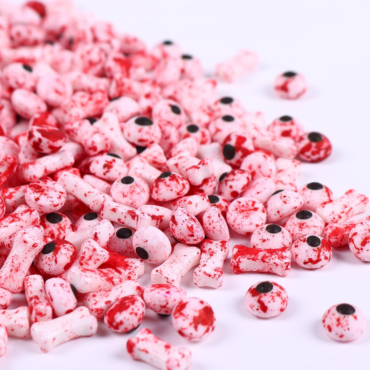 Bloody Eyeballs Bones, Edible Candy Sprinkles for Halloween, Candy Eyes, Bloody Bone Candy for