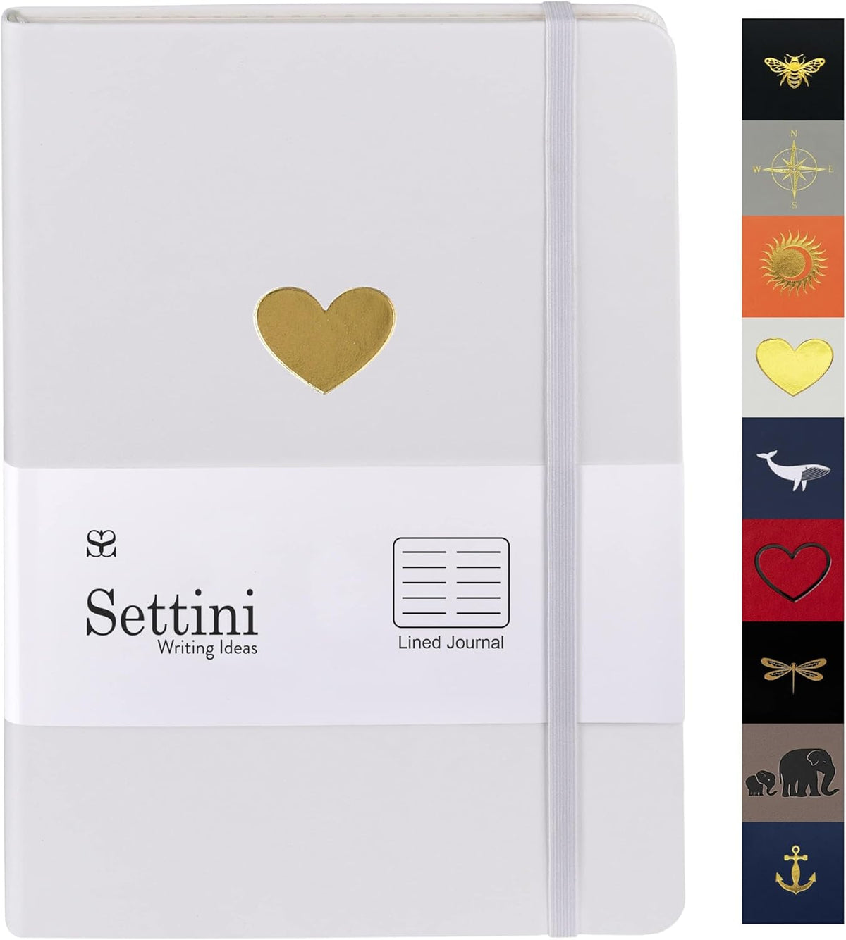 SETTINI Lined Journal, Ideal for Journaling - A5 Vegan Leather Notebook, 192 Archival-Quality