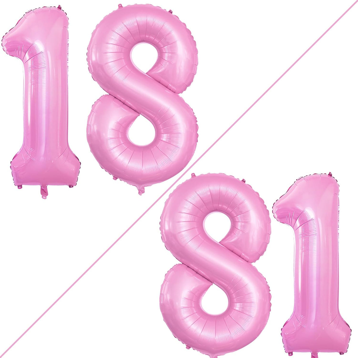 GOER Number 18 Balloons for 18th Birthday Sweet 18 Party Decorations,42 Inch Jumbo Foil Helium 81
