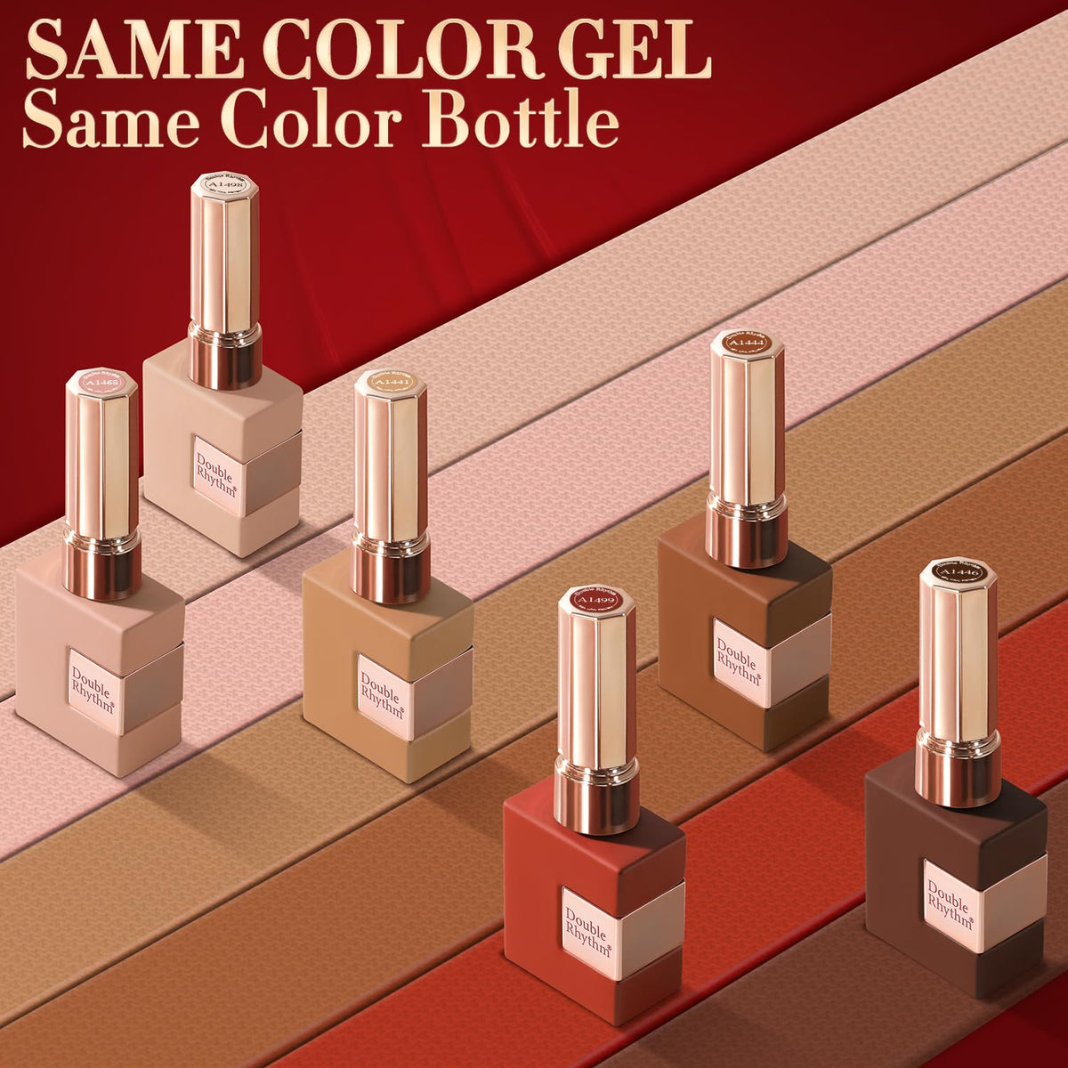 Double Rhythm 6 Pcs 15 ML Gel Polish Set Same Color Same Bottle Soak Off Gel Polish Kit Nail Art